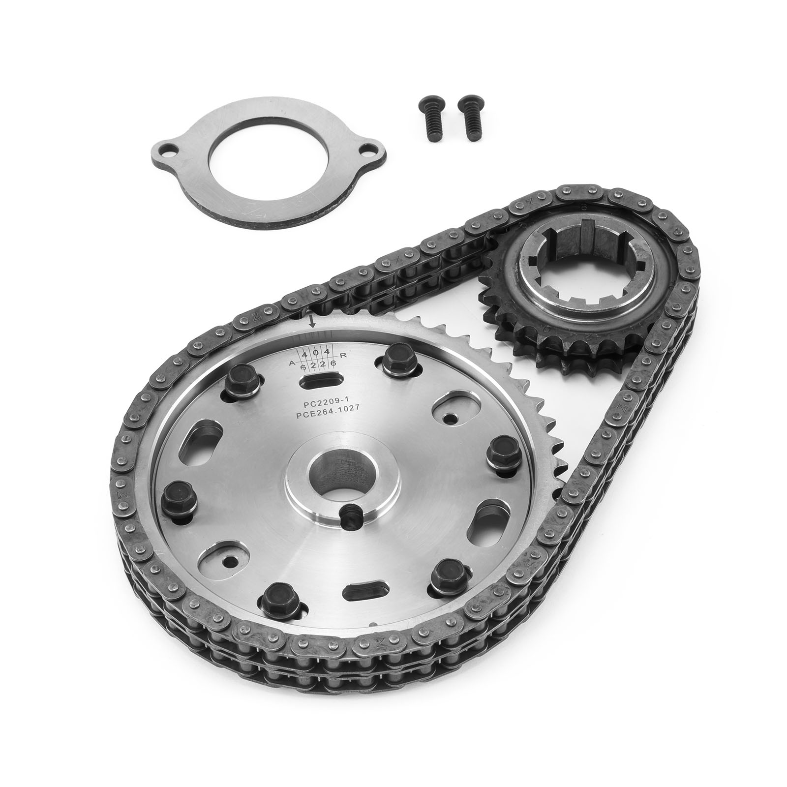 Speedmaster® PCE264.1027 Ford 351C Cleveland Double Roller Adjustable Billet Steel Timing Chain Kit