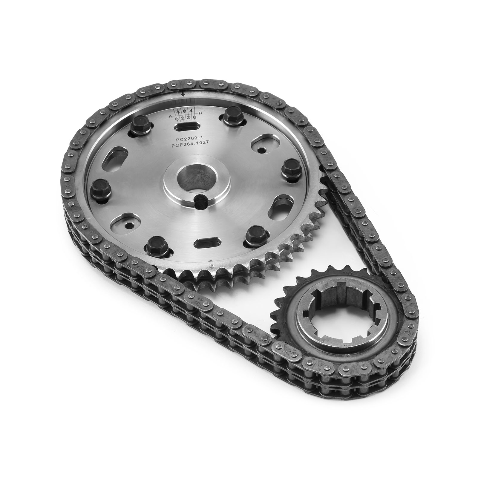 Speedmaster® PCE264.1027 Ford 351C Cleveland Double Roller Adjustable Billet Steel Timing Chain Kit