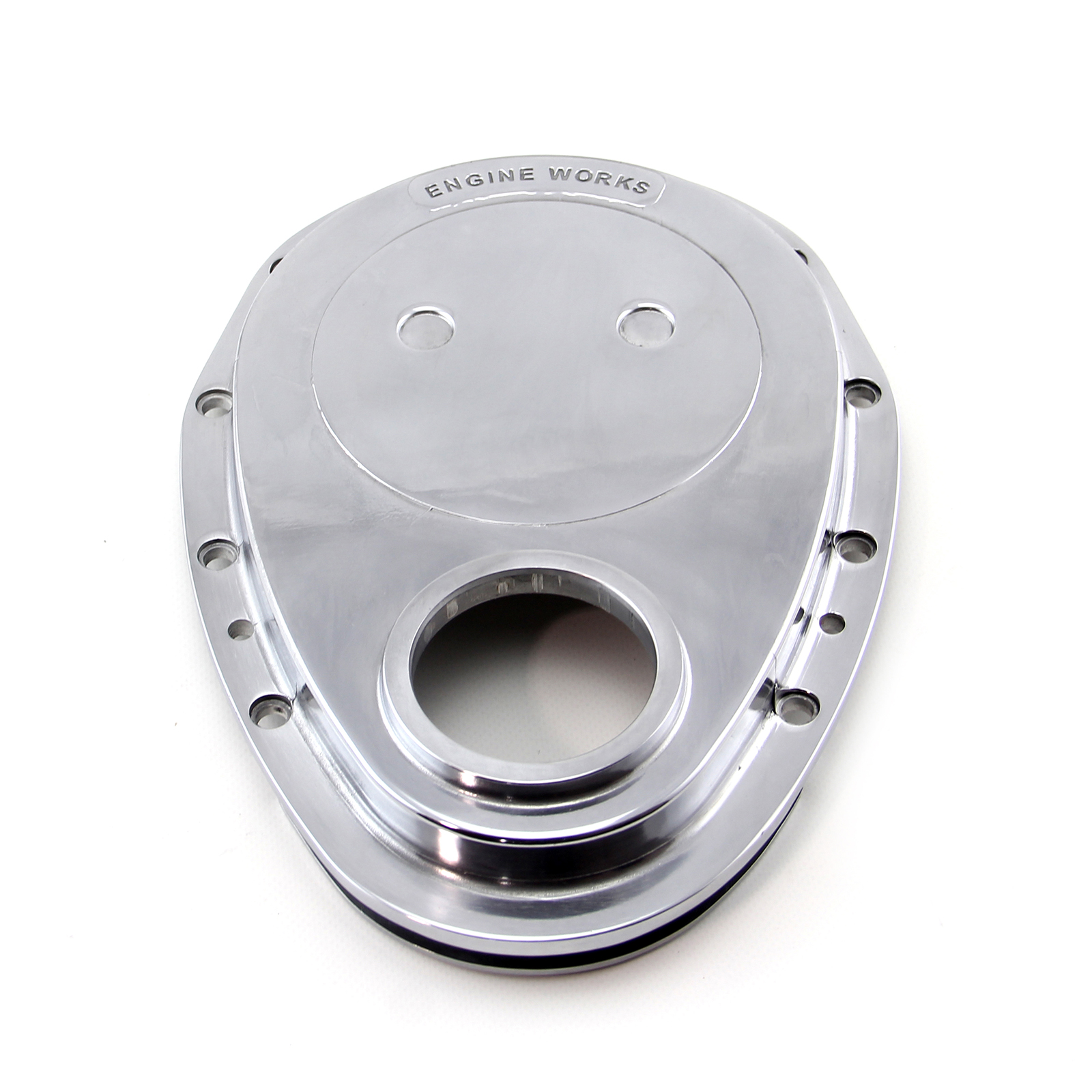 fit Chevy SBC 350 Aluminum Timing Chain Cover Polished (Ew Logo) eBay