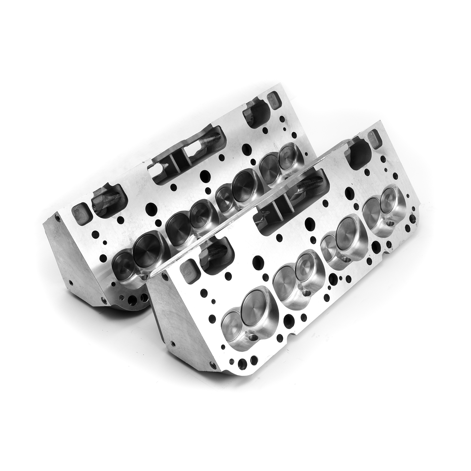 Speedmaster® PCE281.2013 Chevy SBC 350 217cc 68cc Angle CNC Solid Flat Assembled Cylinder Heads