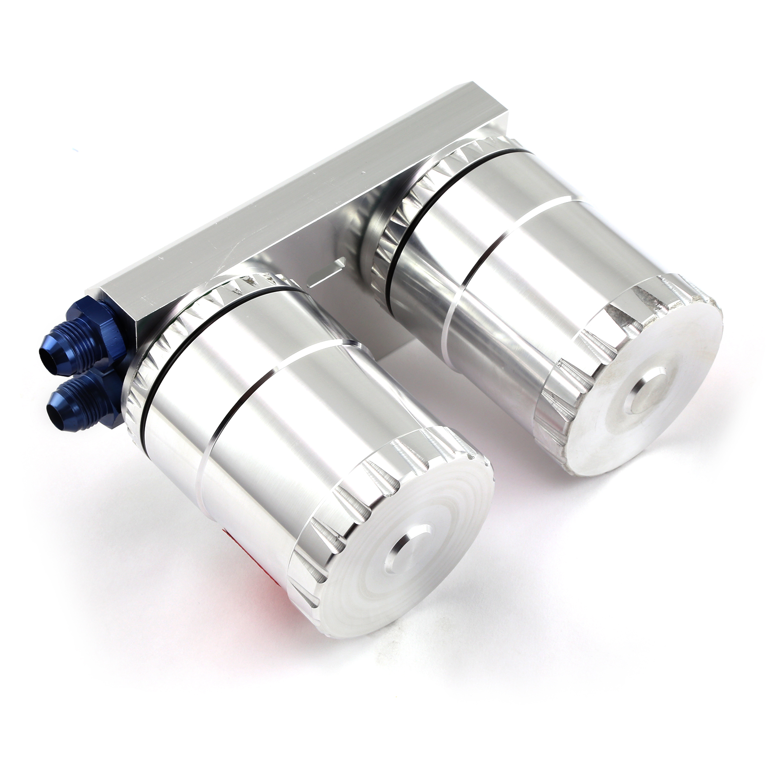 Speedmaster® PCE298.1008 Billet Aluminum Dual Oil Filter Relocation Kit with Reusable Filters