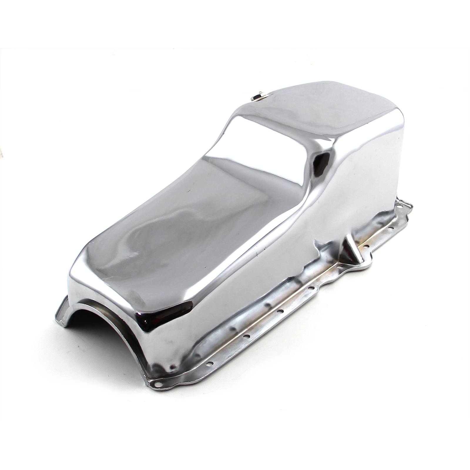 Chevy SBC 350 1Pcs Rms 1986-Up P/Side Replacement Oil Pan [Chrome]