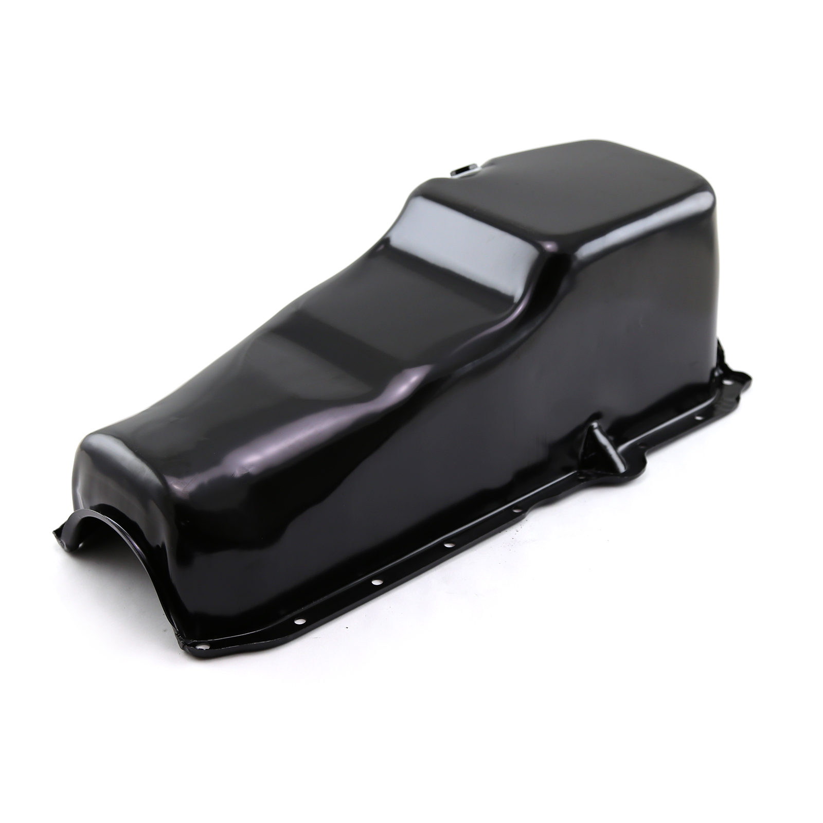 Chevy SBC 350 1Pcs Rms 1986-Up P/Side Replacement Oil Pan [Black]