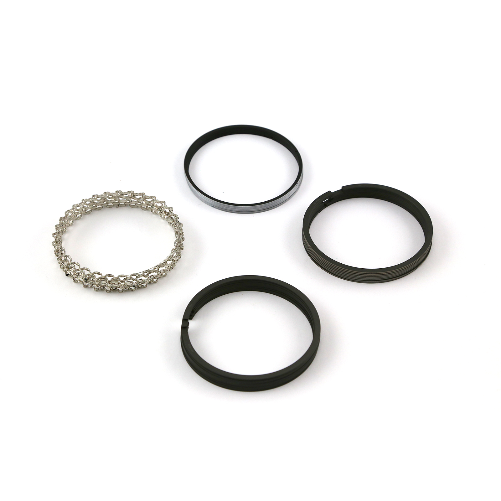 4.040" Bore - 1/16 - 1/16 - 1/8 Plasma Moly Piston Ring Set - Zero Gap