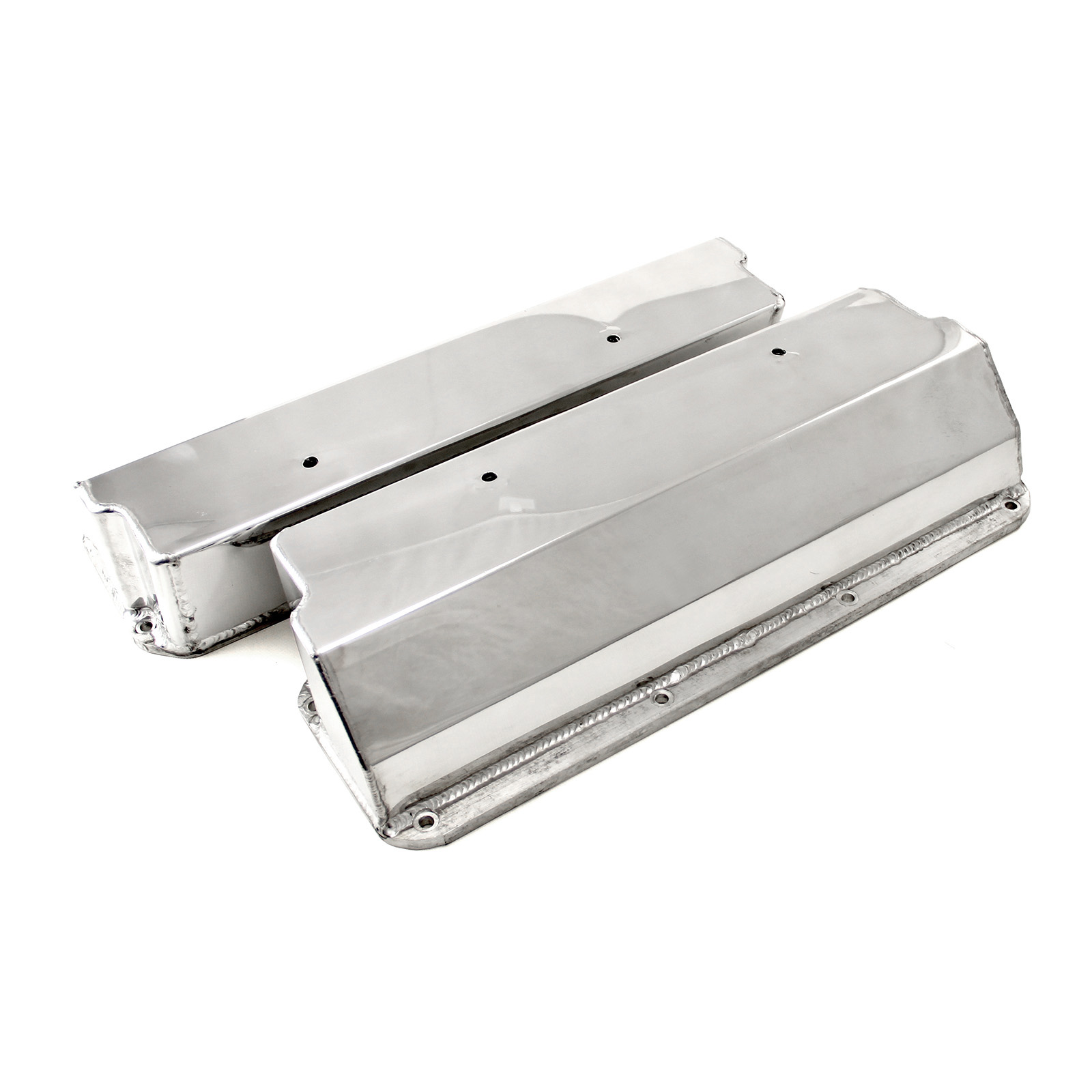 Speedmaster® PCE314.1170 Ford 351C Cleveland Polished Fabricated Valve Covers Extra Tall w/o Hole