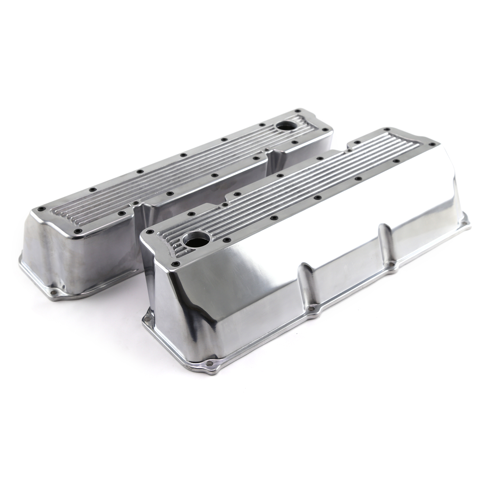 Speedmaster® PCE314.1088.07 Ford 351C Cleveland Polished Aluminum Elite Valve Covers Tall w/Hole