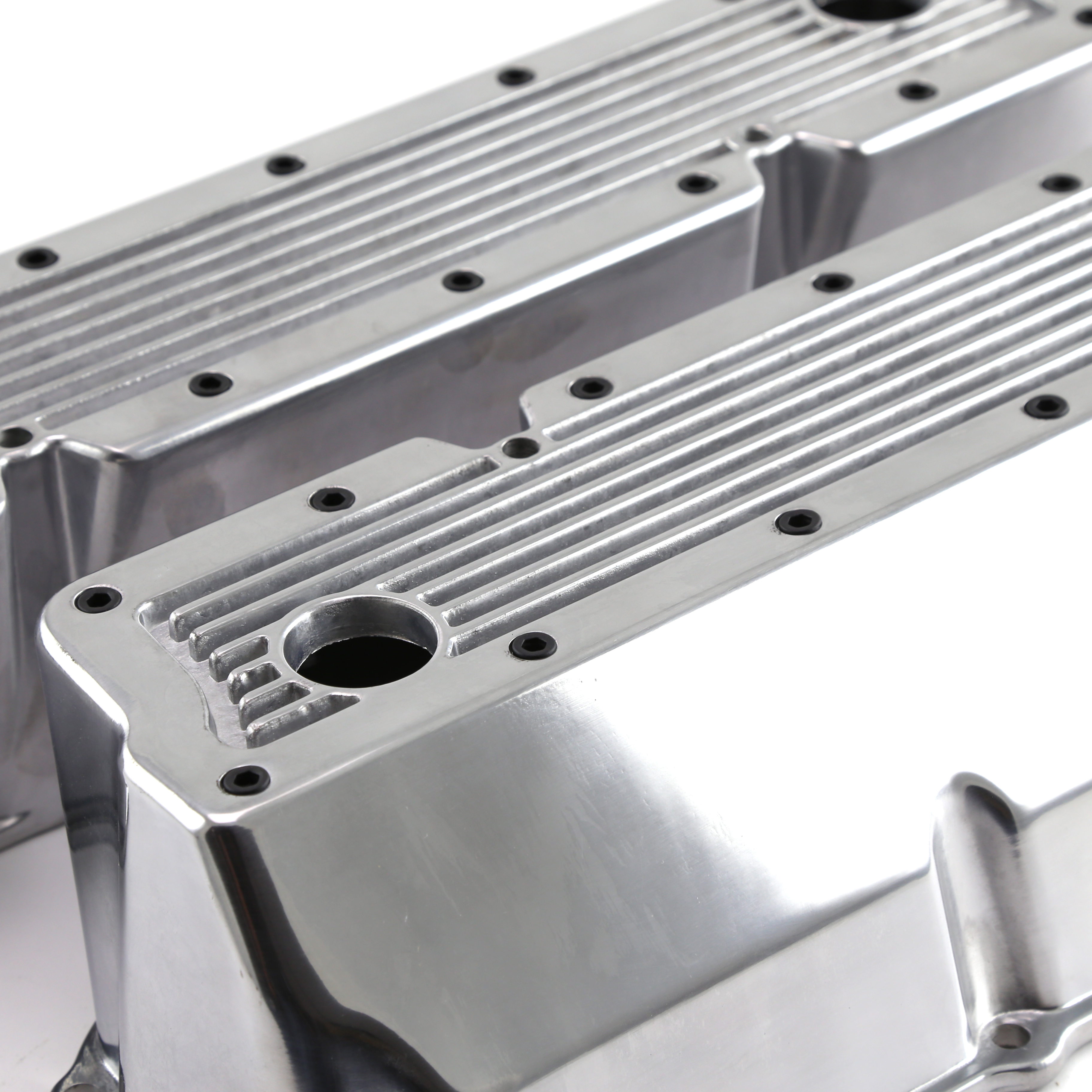 Speedmaster® PCE314.1088.07 Ford 351C Cleveland Polished Aluminum Elite Valve Covers Tall w/Hole