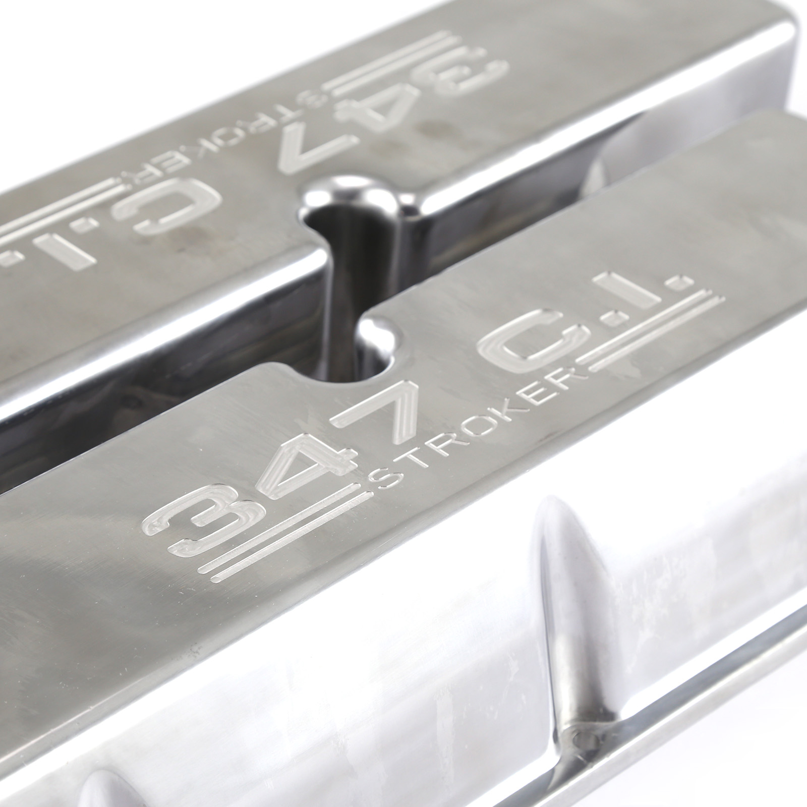 Speedmaster® PCE314.1031.02 Ford SB 289 302 351 Windsor Polished Alum. 347 Stroker Valve Covers Tall No Hole