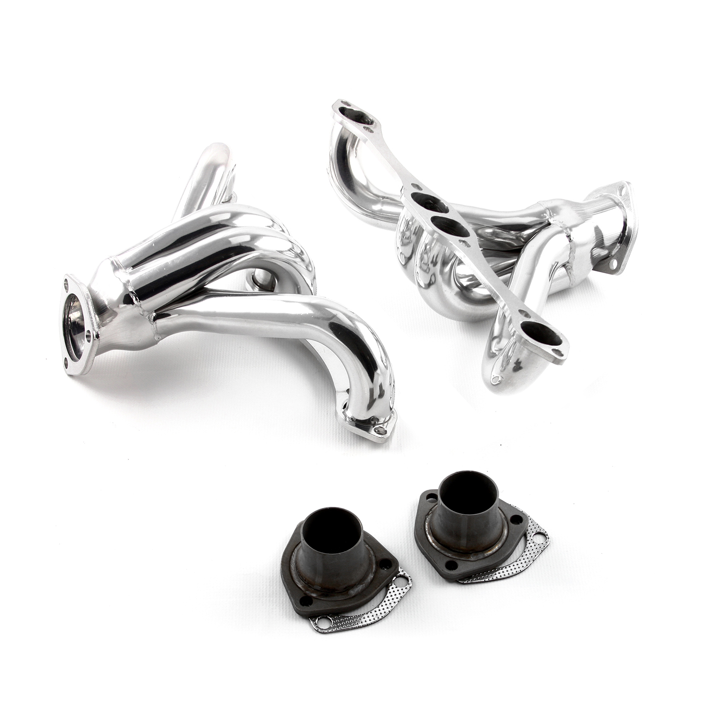 Speedmaster® PCE316.1011.08 Chevy SBC 350 1 5/8" Block Hugger Stainless Steel Exhaust Headers w/Reducers