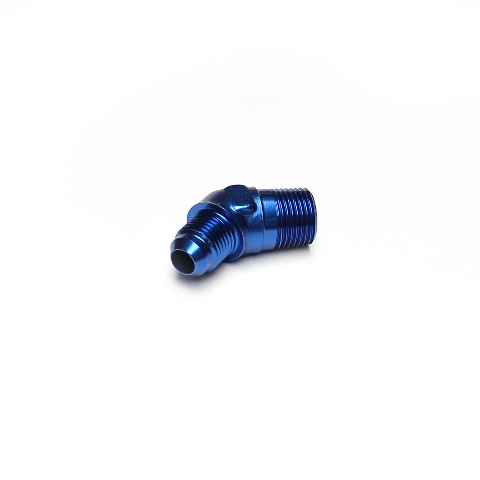 Speedmaster® PCE324.1043 45 Degree 3/8" NPT to -6 AN Male Flare Aluminum Adapter Fitting