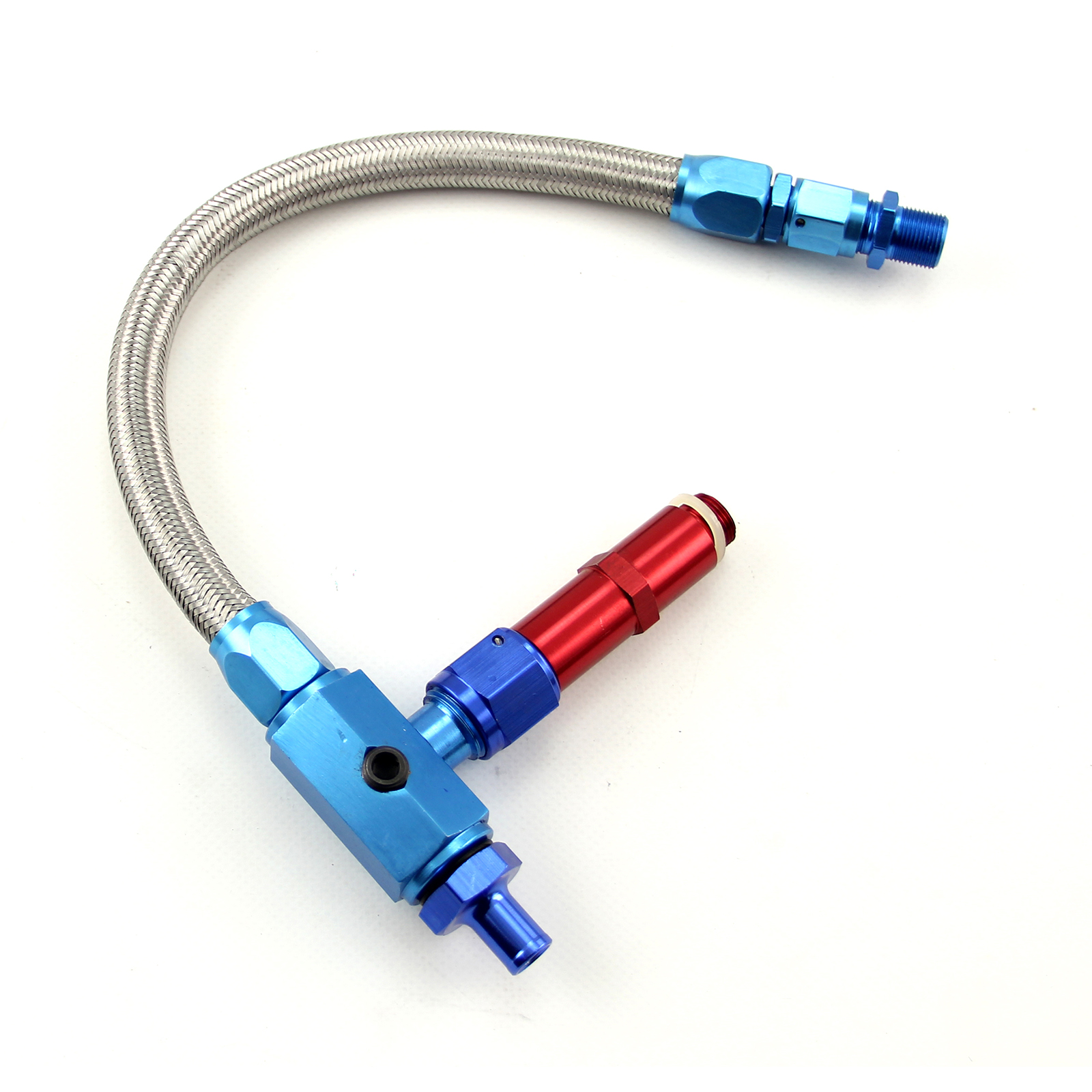Speedmaster® PCE341.1017 9/16" x 24 Braided Carburettor Fuel Inlet Line (Suit: BG S79) + Gauge