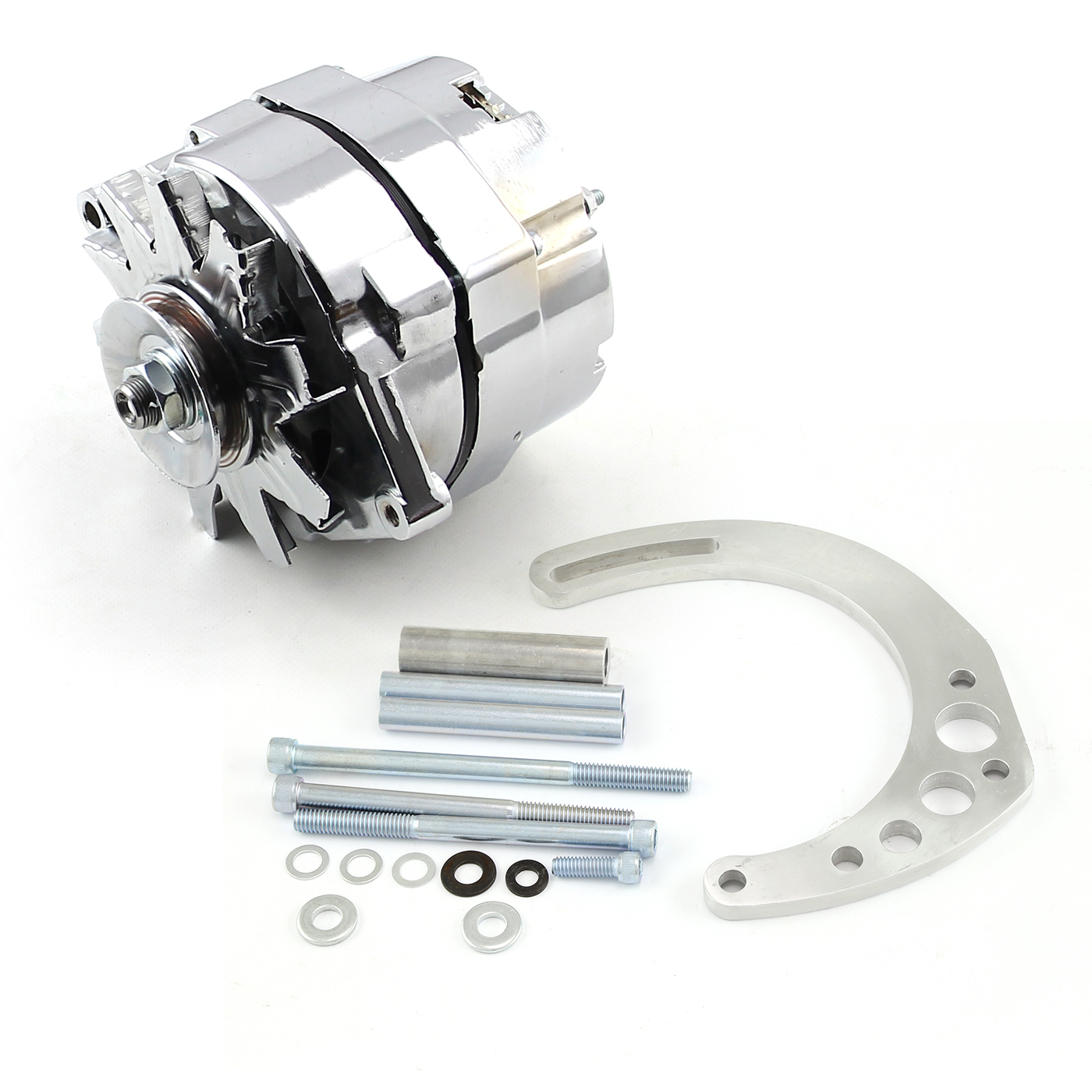 Speedmaster® PCE360.1112 Chevy SBC 350 100 Amp 1 Wire Alternator & Low Mount Electric Pump Bracket Kit