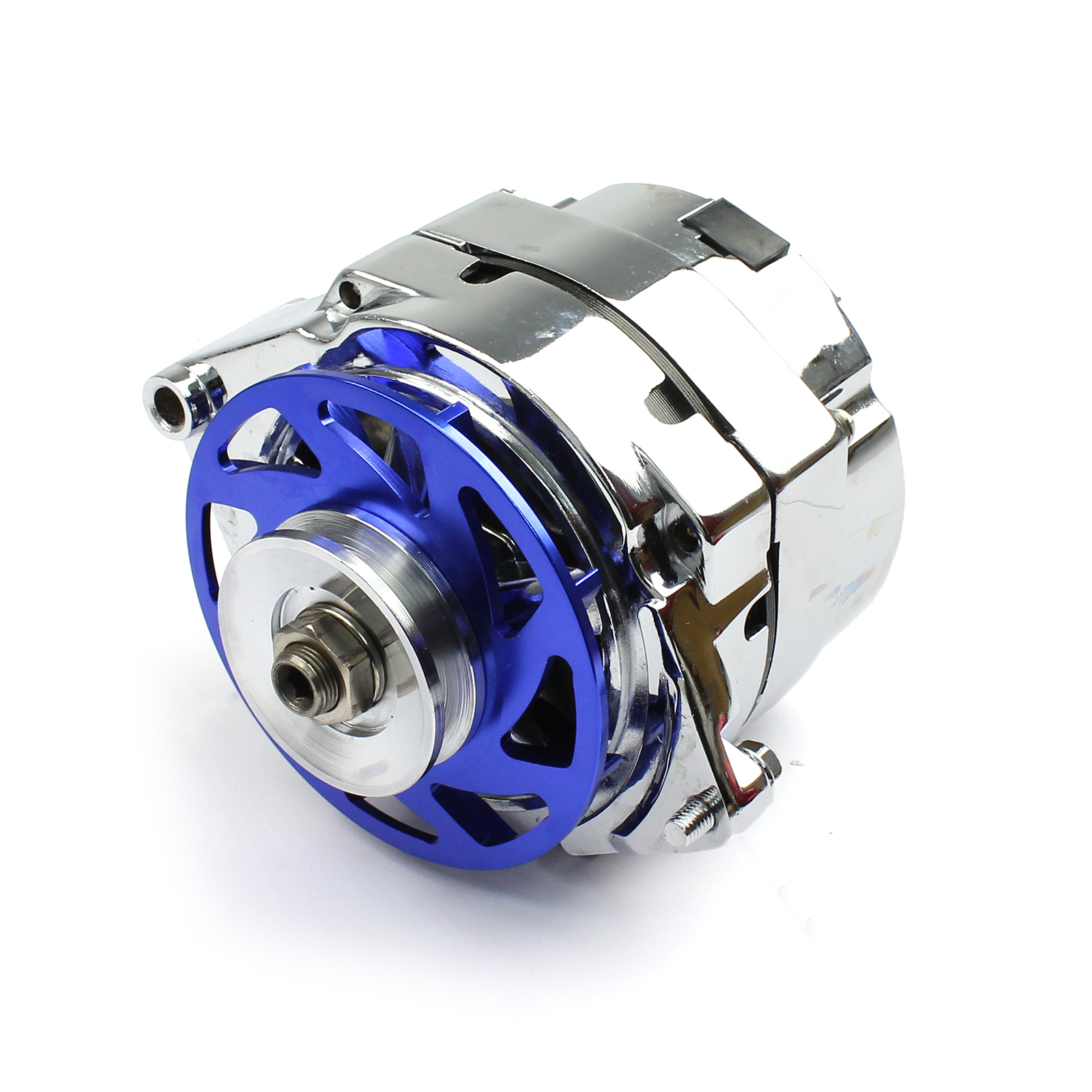 Speedmaster® PCE360.1020 GM 100 Amp 1 Wire Internal Regulator High Output Alternator w/ Billet Fan Blue