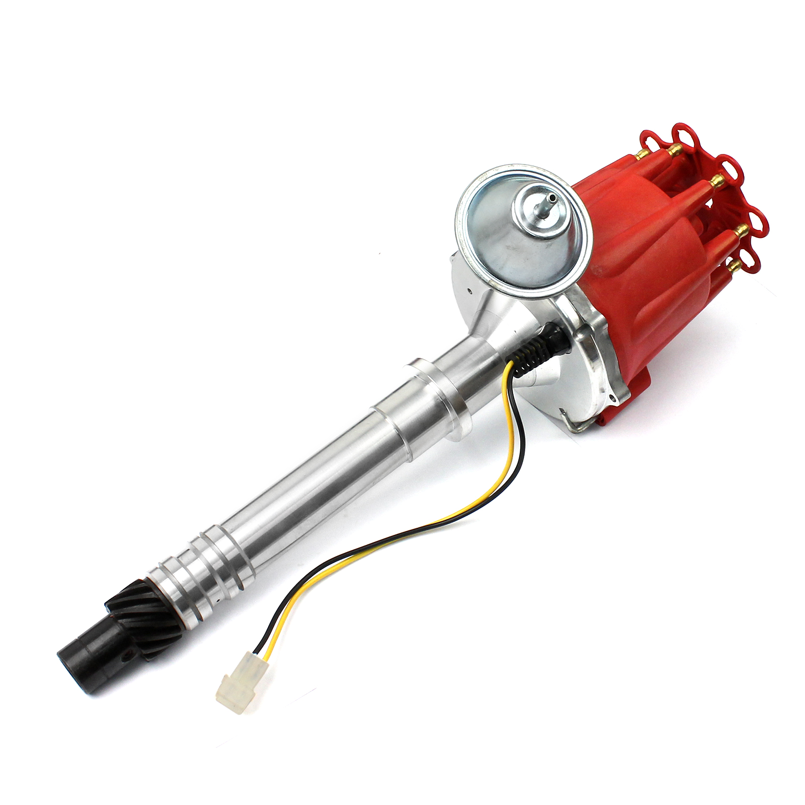 Speedmaster® PCE376.1096.03 Chevy SBC 350 BBC 454 8000 Series Pro Billet Distributor Vacuum [Red Screw-on]