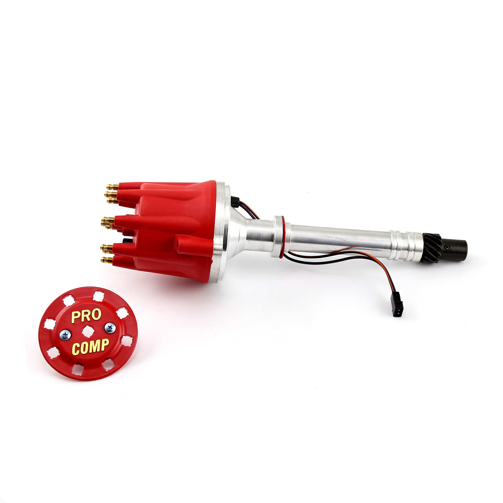Speedmaster® PCE376.1118.02 Chevy 348 409 Tall Block 8000 Series Pro Billet Distributor [Red Screw-on] 8393