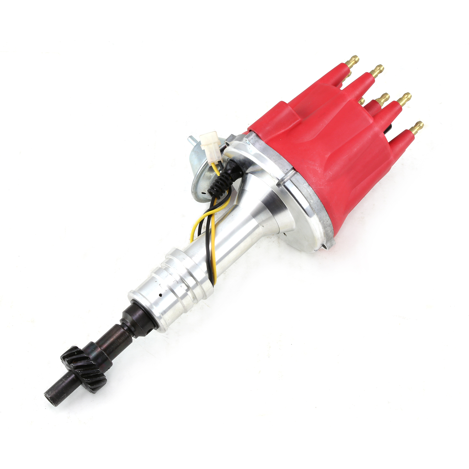 Ford 289 302 Windsor 8000 Series Pro Billet Distributor w/ Vacuum [Red Screw-on]