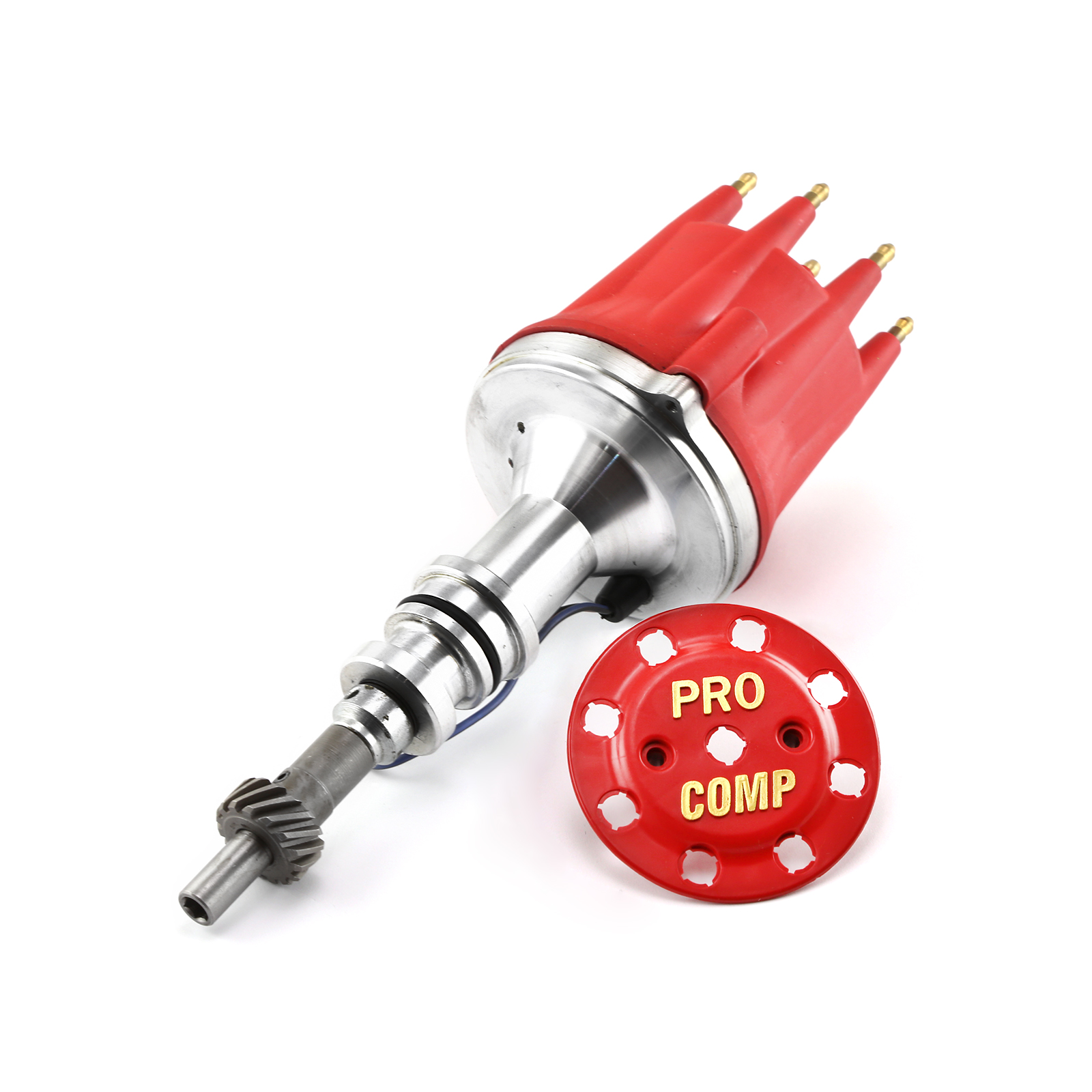 Ford 289 302 Windsor 8000 Series Pro Billet Distributor [Red Screw-on]