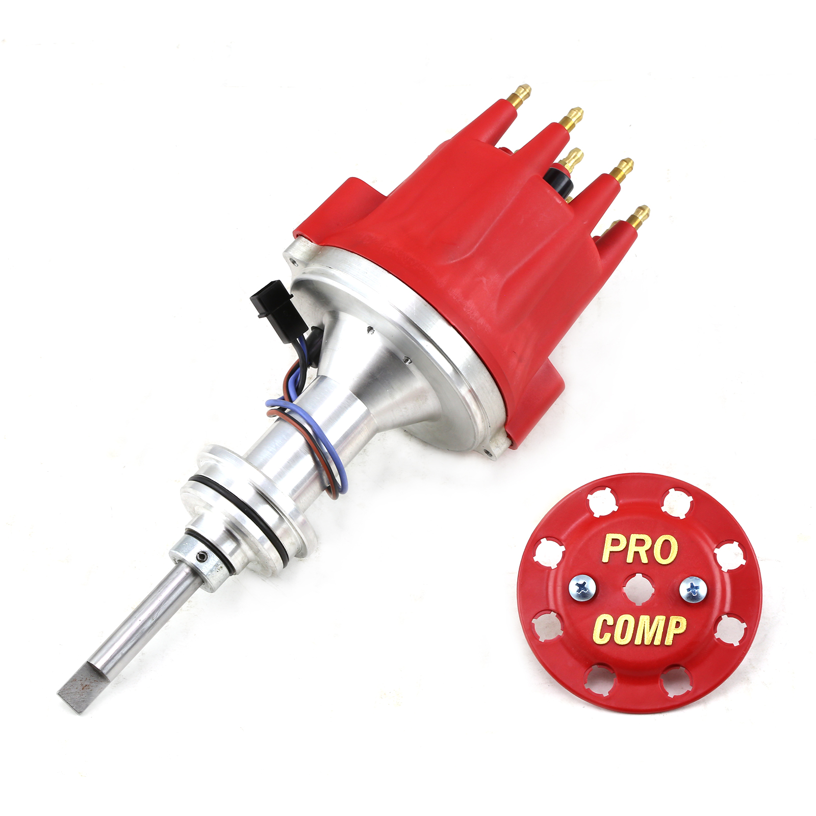 Mopar Chrysler BB 440 8000 Series Pro Billet Distributor [Red Screw-on]