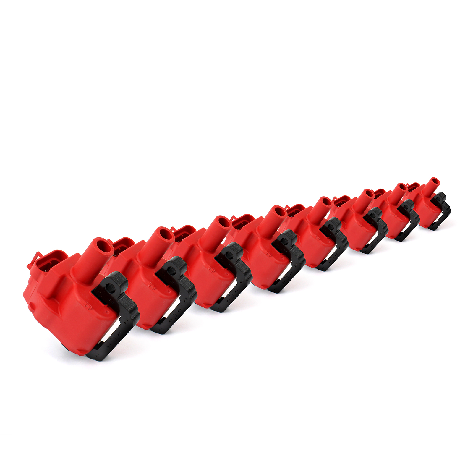 Speedmaster® PCE382.1024.02 Chevy Gm LS1 LS6 12V High Output E-Poxy Ignition Coil Red [Round D580] 8pcs
