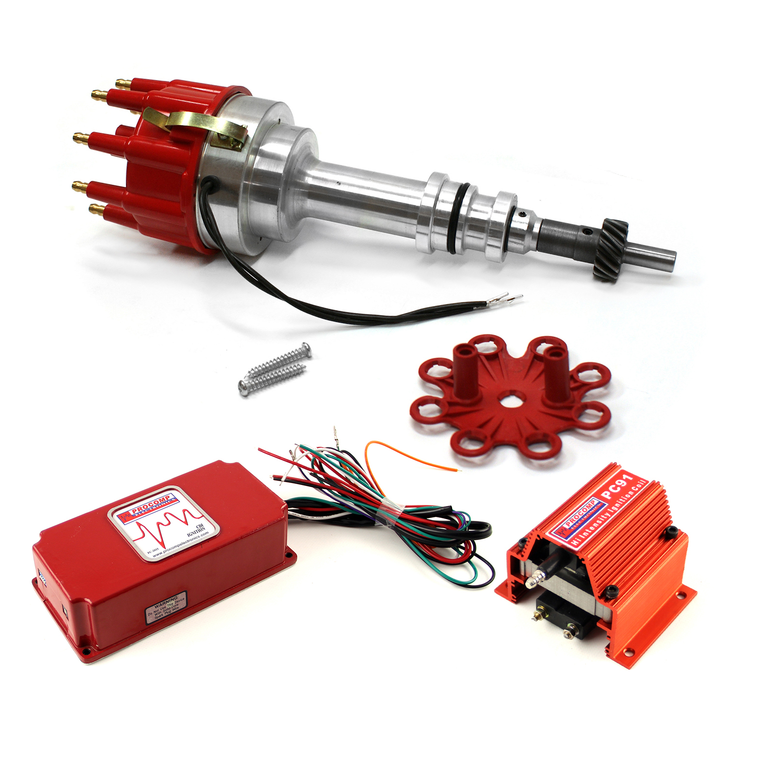 Speedmaster® PCE385.1011 Ford 289 302 Windsor Pro Billet Distributor 6AL CDI Ignition & Coil Kit
