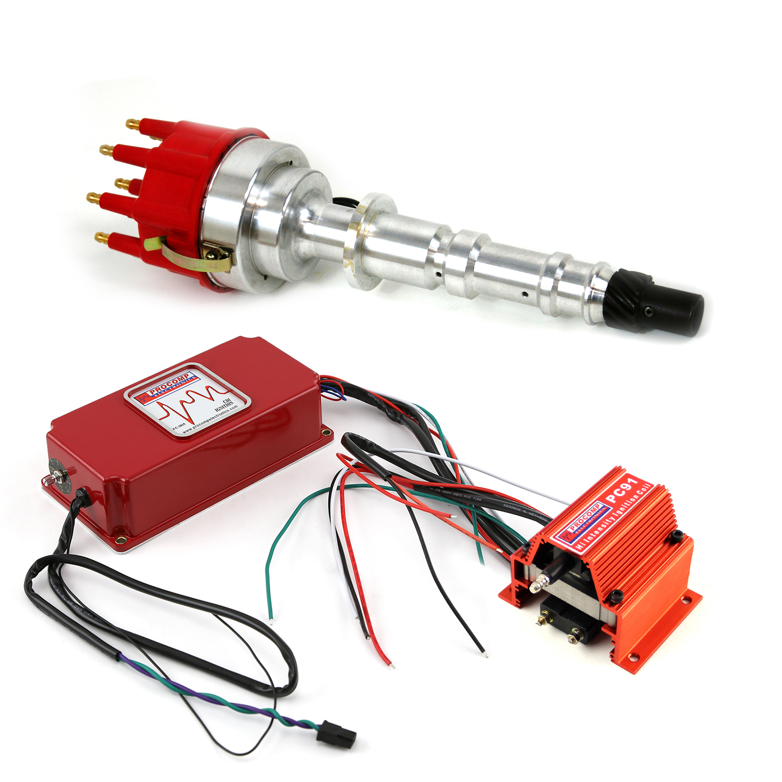 Speedmaster® PCE385.1108 Chevy 348 409 Pro Billet Aluminum Distributor 6AL CDI Ignition & Coil Kit