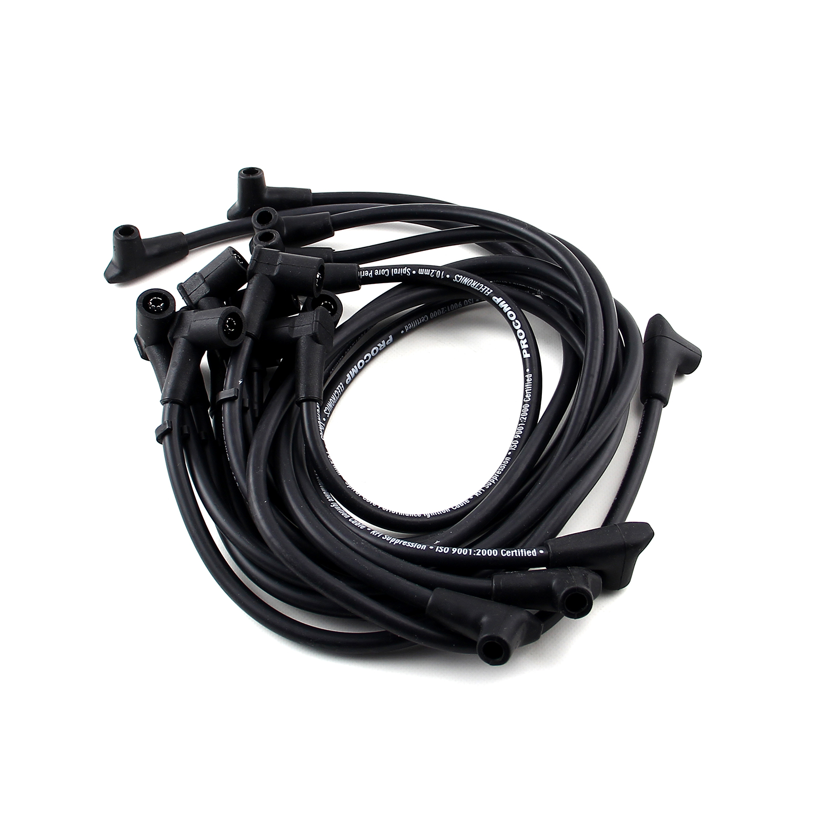 Speedmaster® PCE390.1003.01 Universal 90 Deg to 90 Deg Over Covers Female Black Spark Plug Wires Suits Chevy