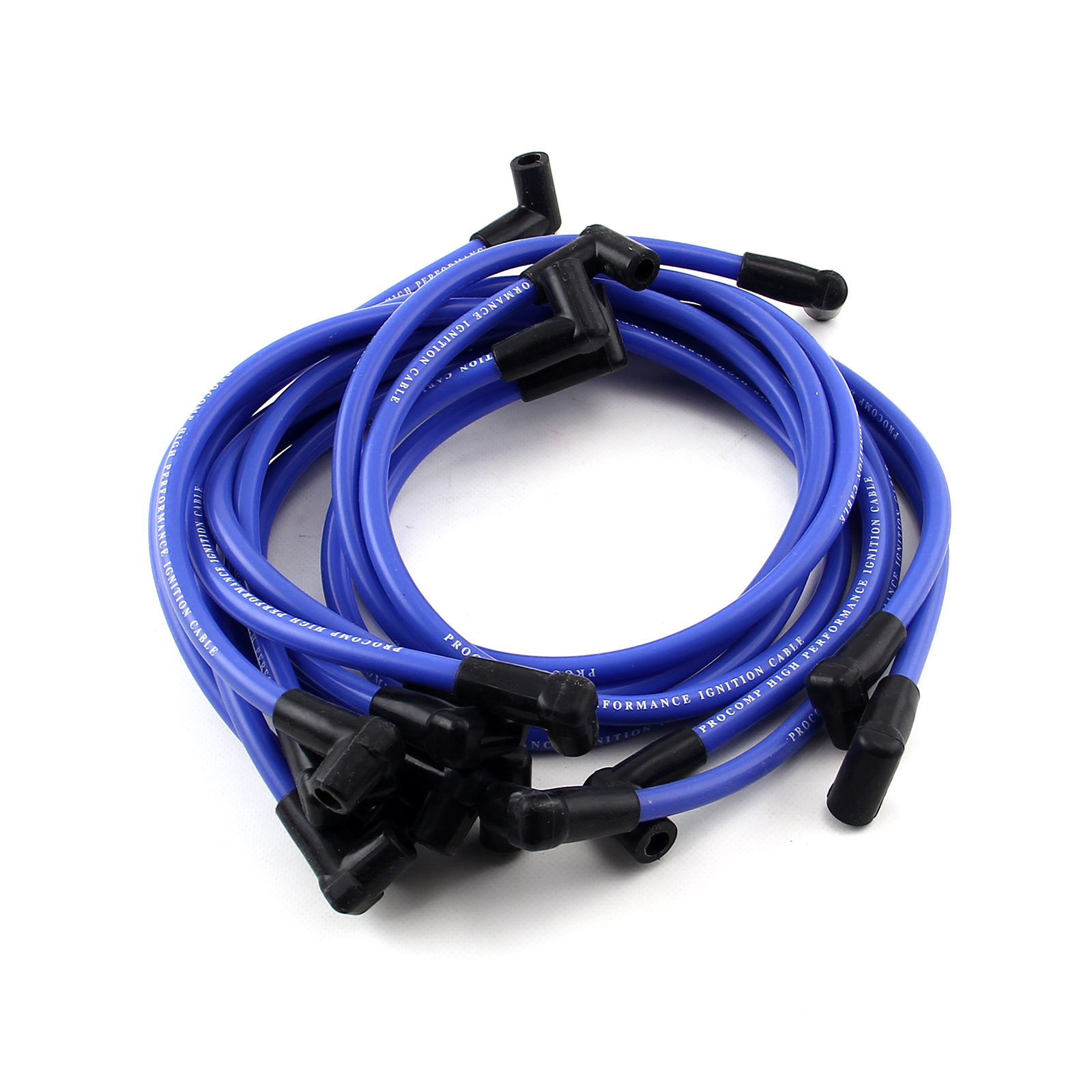 Speedmaster® PCE390.1006.02 Universal 90 Deg to 90 Deg Over Covers Male Blue Spark Plug Wires Suits Chevy