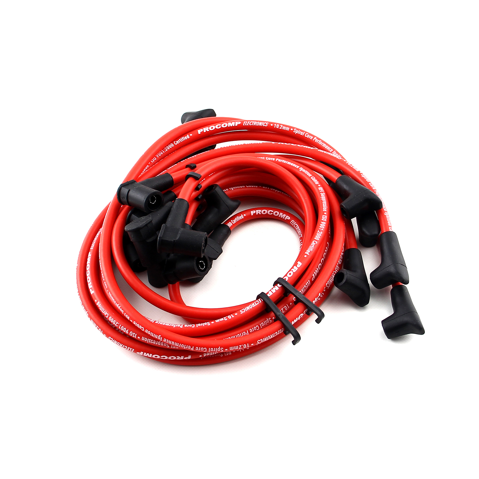 Speedmaster® PCE390.1009.03 Universal 90 Deg to 90 Deg Under Covers Female Red Spark Plug Wires Suits Chevy