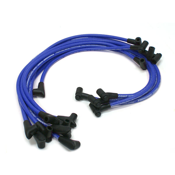 Speedmaster® PCE390.1012.02 Universal 90 Deg to 90 Deg Under Covers Male Blue Spark Plug Wires Suits Chevy