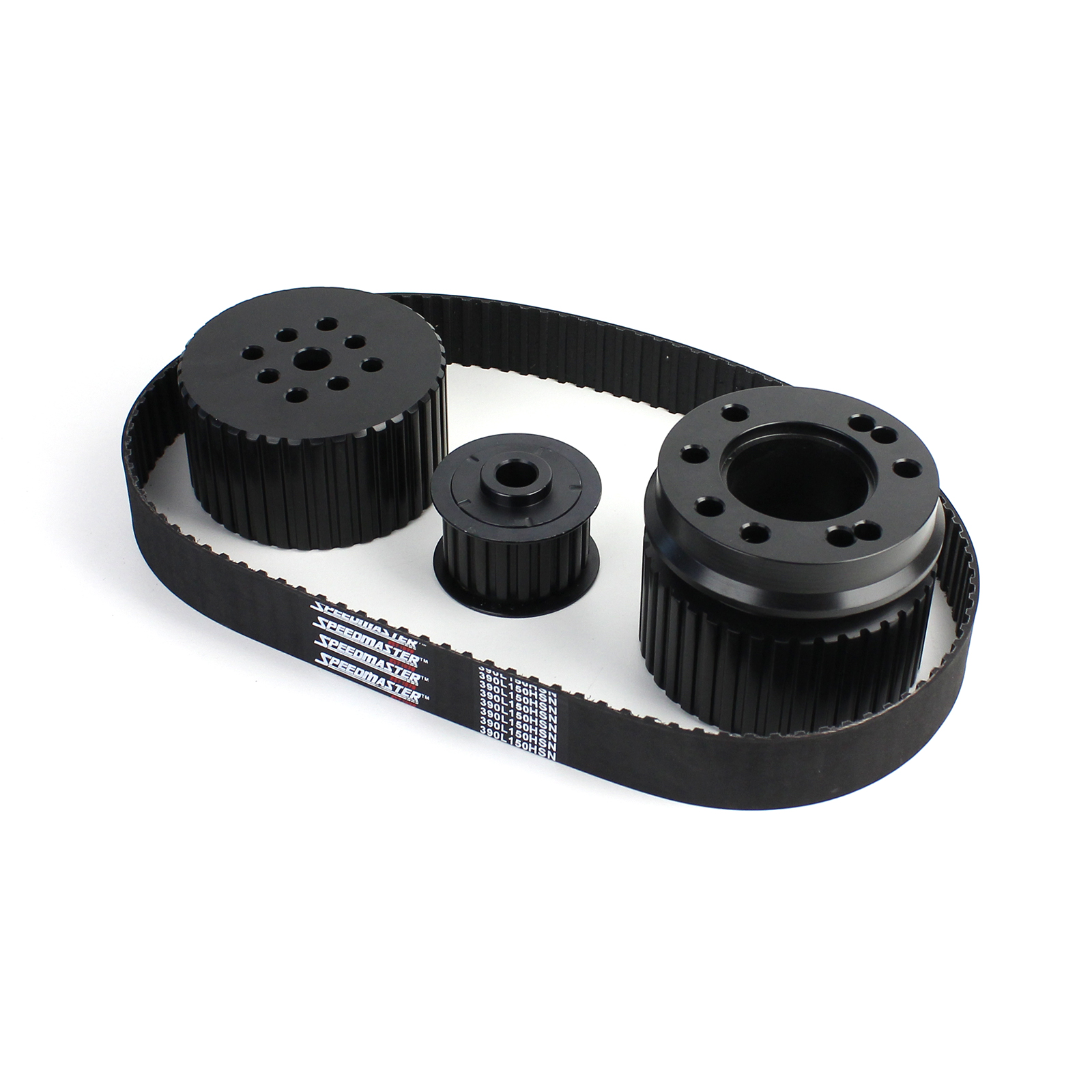 Speedmaster® PCE415.1002.02 Chevy SBC 350 Long Water Pump Lwp Gilmer Drive Kit Black