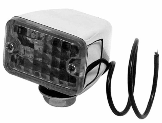 1 3/4" (W) x 1 1/8" (H) x 15/8" (D) Amber Lens Light Only