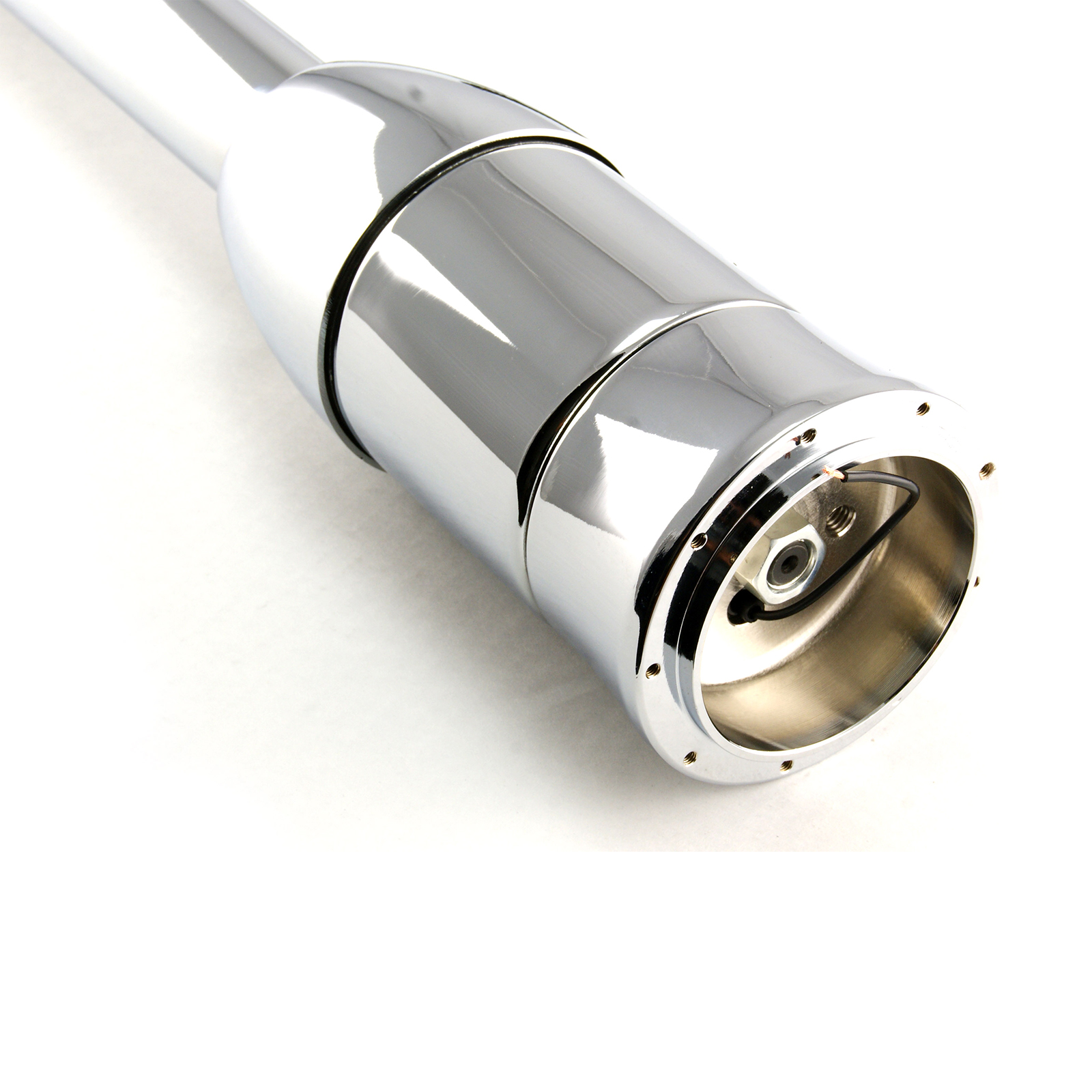 Speedmaster® PCE423.1002 32" Floor Shift Tilt Steering Chrome Column With Steering Wheel Adapter