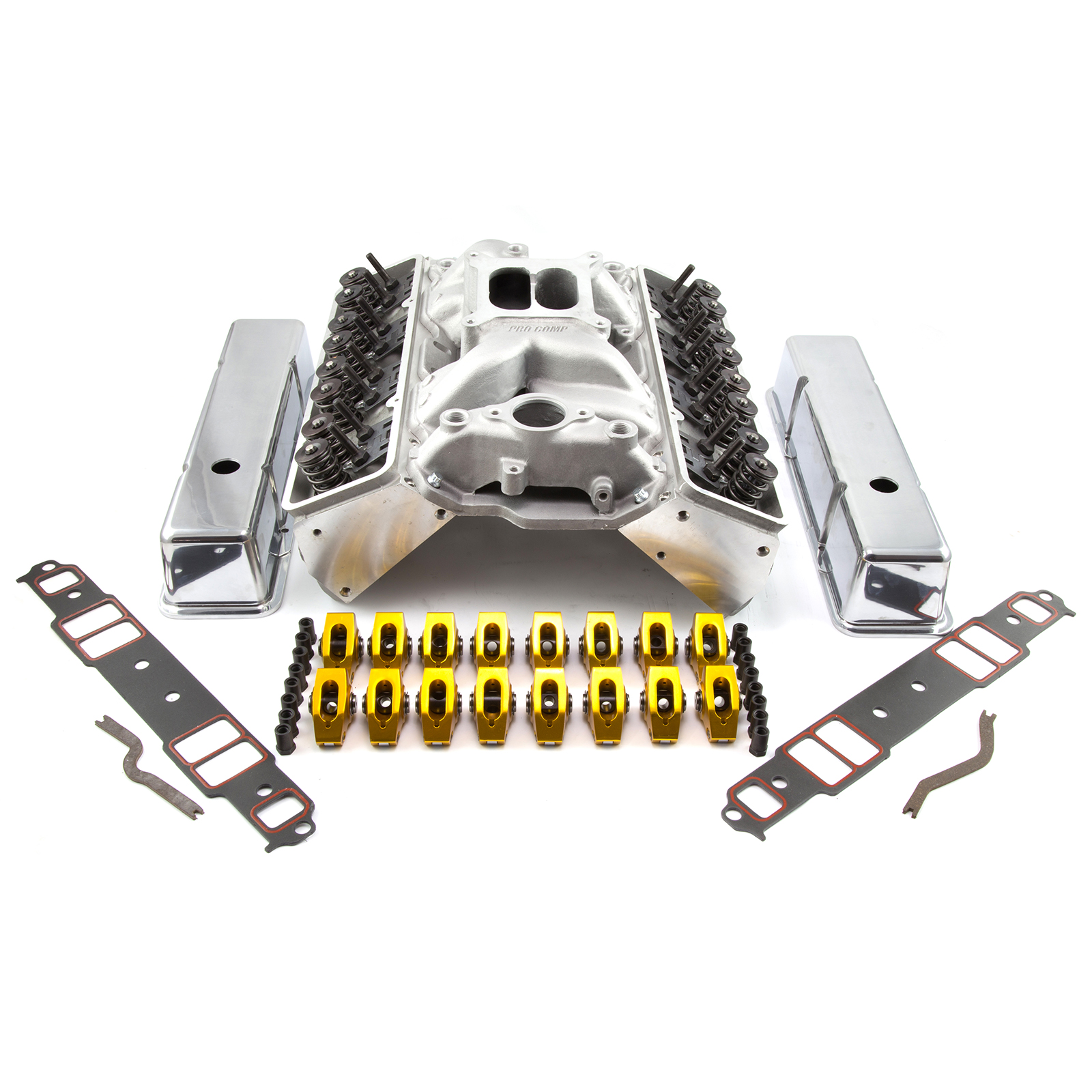 Speedmaster® PCE435.1003 Chevy SBC 350 Angle Plug Hyd Roller Cylinder Head Top End Engine Combo Kit