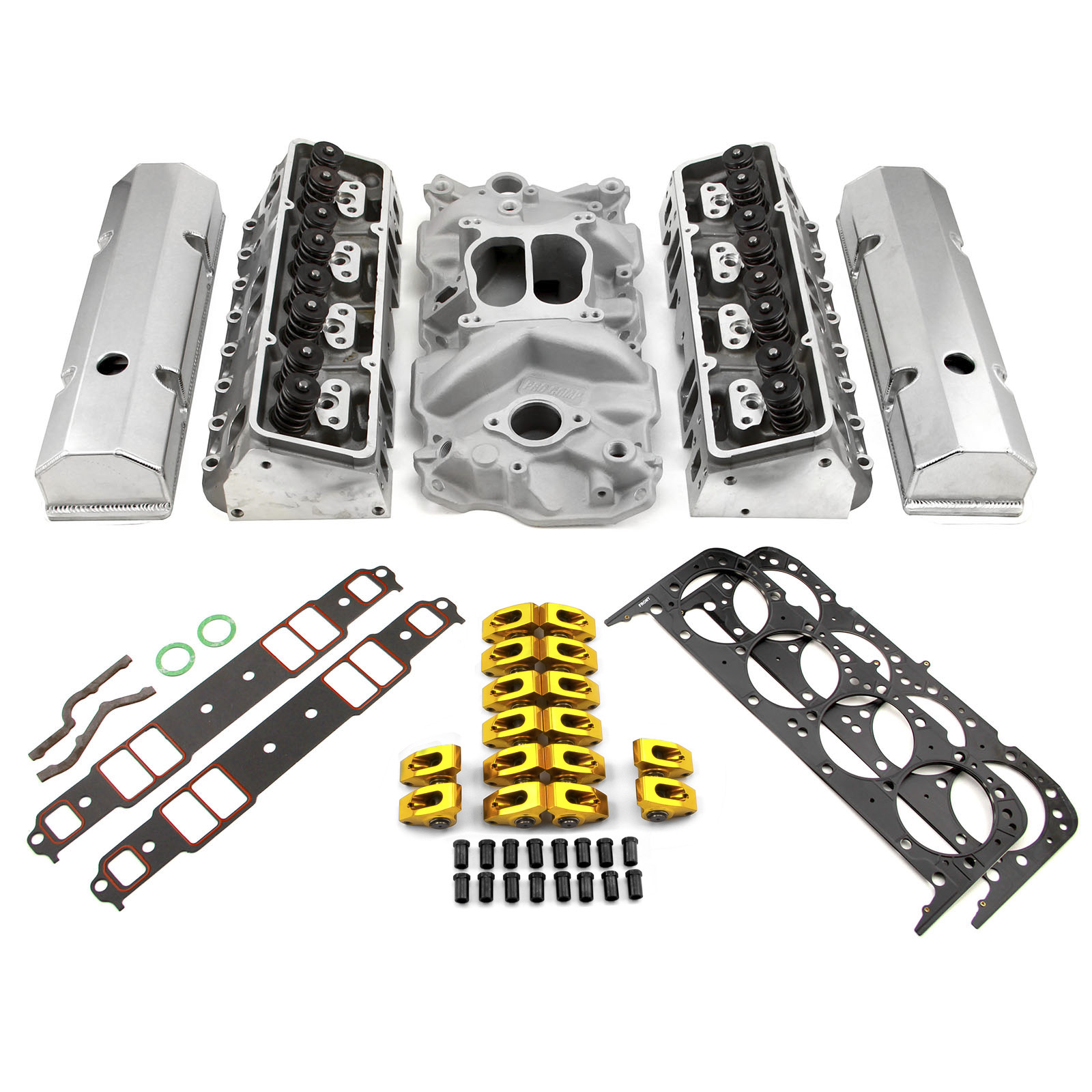 Speedmaster® PCE435.1001.02 Chevy SBC 350 Hyd FT 210cc Angle Plug Cylinder Head Top End Engine Combo Kit