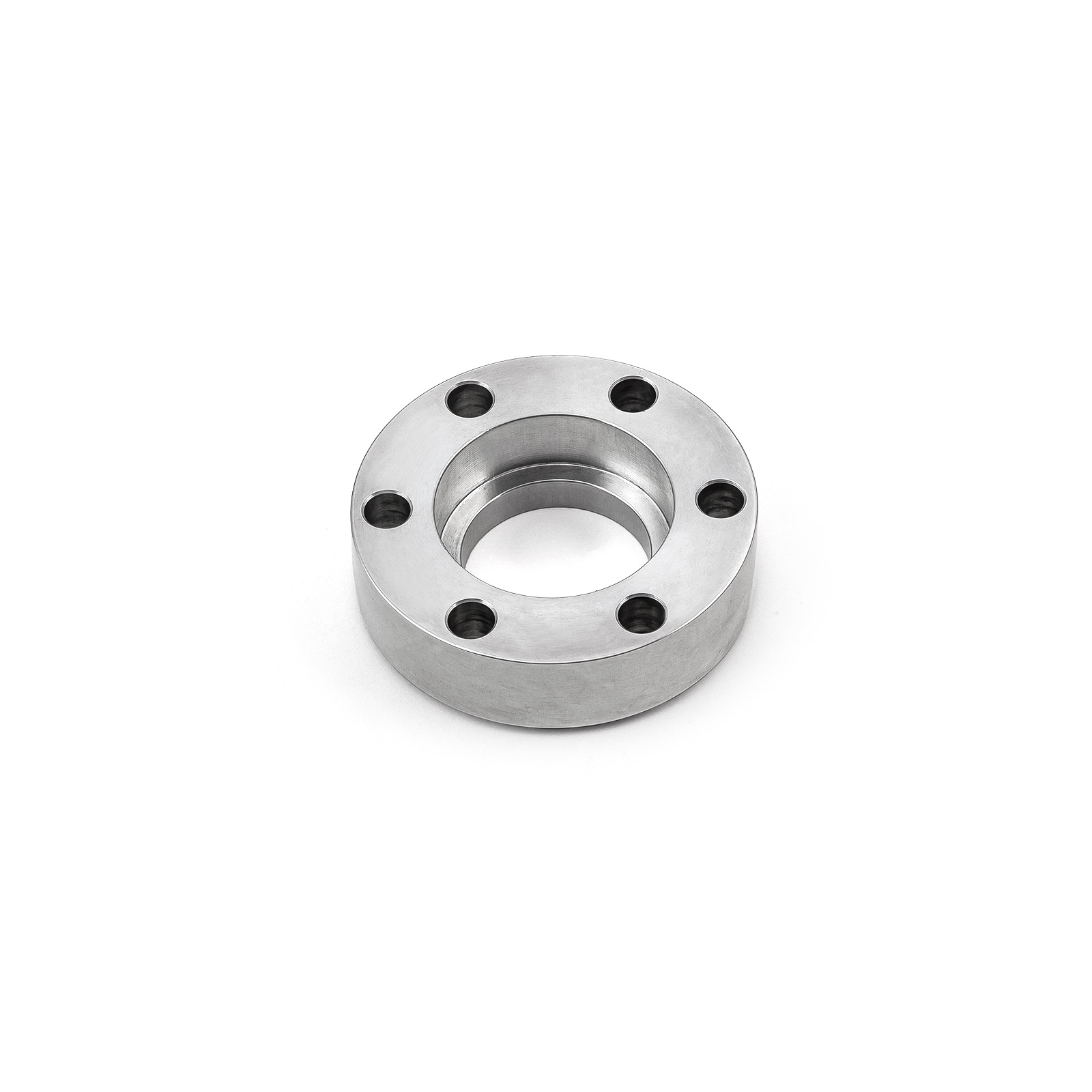 Speedmaster® PCE466.1002 Supercharger Snout / Crank Pulley Spacer w/ Hardware Billet Aluminum 0.665" Thick