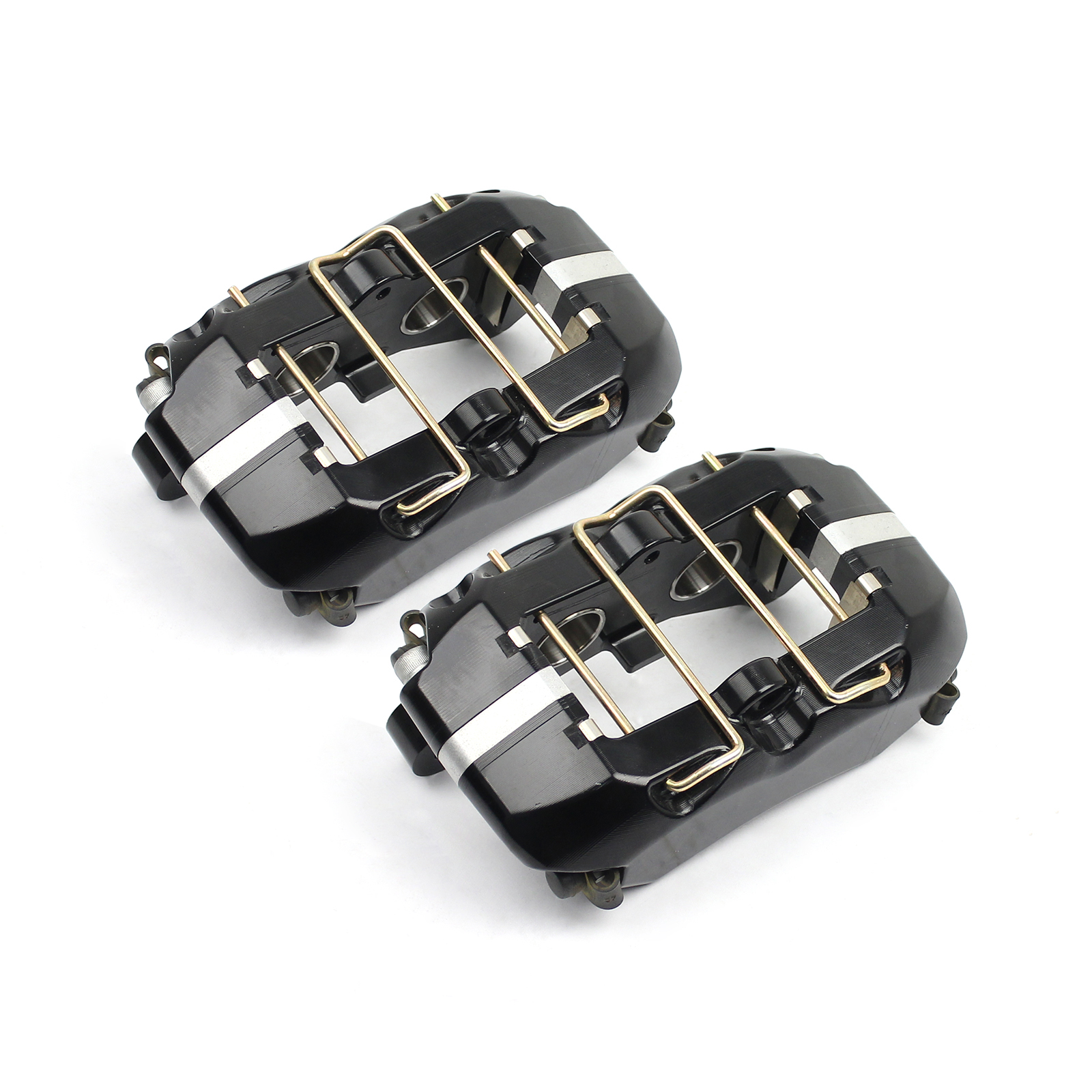 Speedmaster® PCE521.1010 Universal Rear 4 Piston Billet Aluminum Caliper Black Anodized 1/8" Npt
