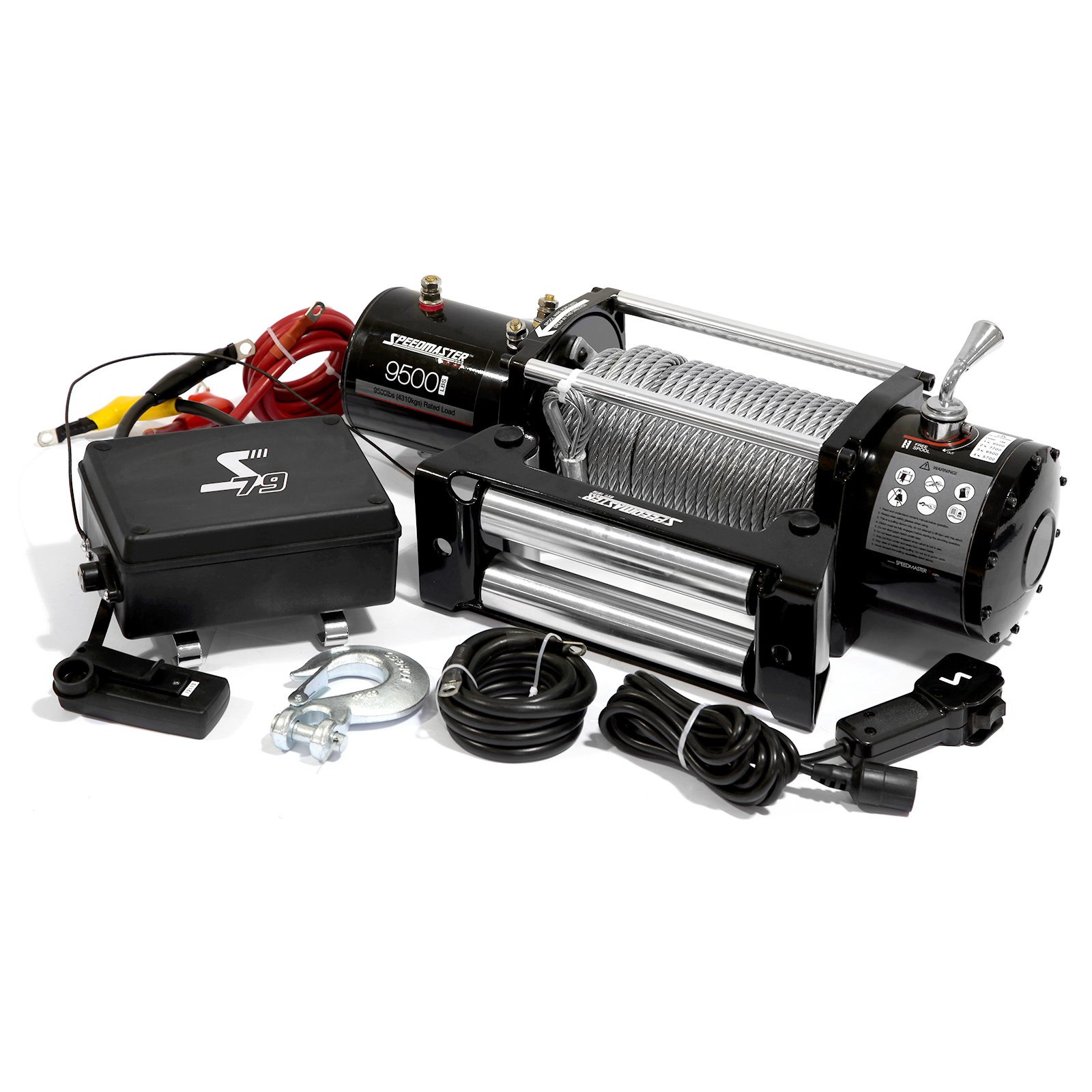 Speedmaster® PCE553.1003 9500lbs / 4310kgs 12V Electric 4wd Winch Kit w/ Wireless Remote Control