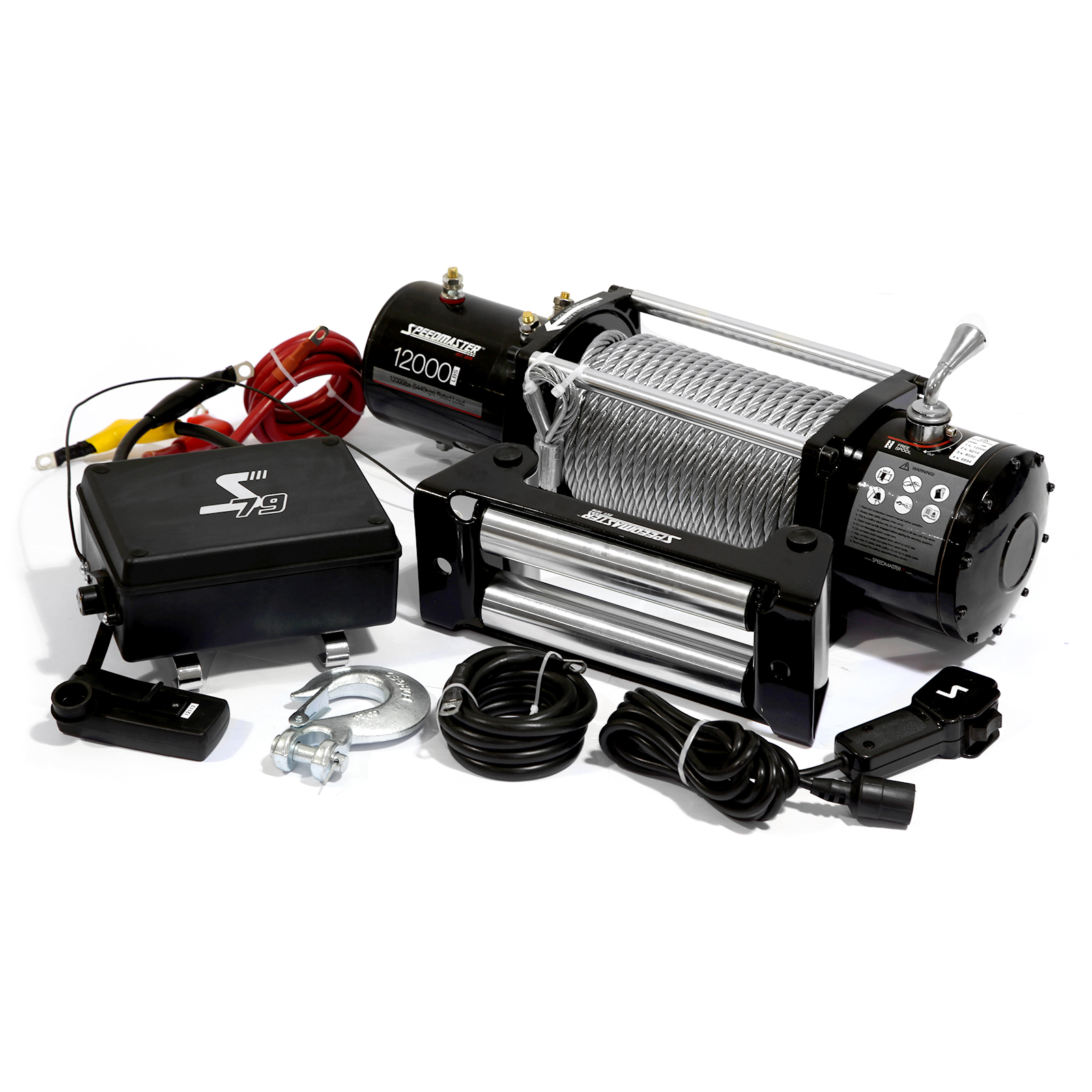 Speedmaster® PCE553.1004 12000lbs / 5445kgs 12V Electric 4wd Winch Kit w/ Wireless Remote Control