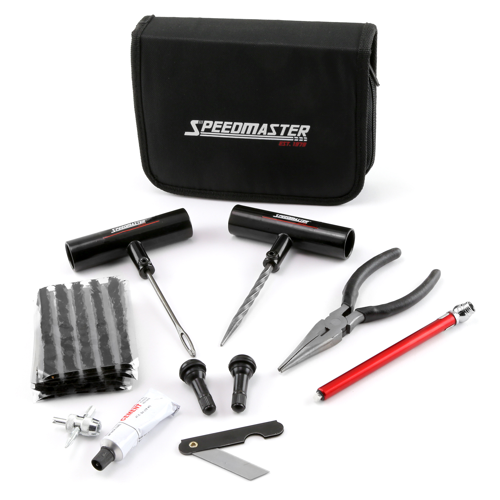 Speedmaster® PCE558.1001 30pc Tire Puncture Repair Kit Fix Motorcycle Car Truck - Soft Case