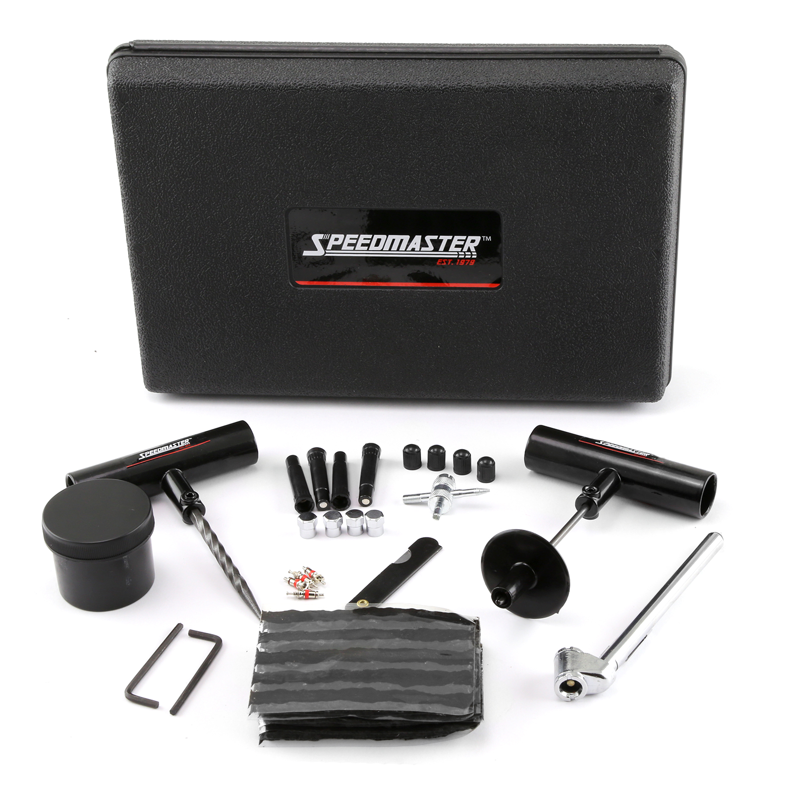 Speedmaster® PCE558.1003 45pc Tire Puncture Repair Kit Fix Motorcycle Car Truck - Hard Case