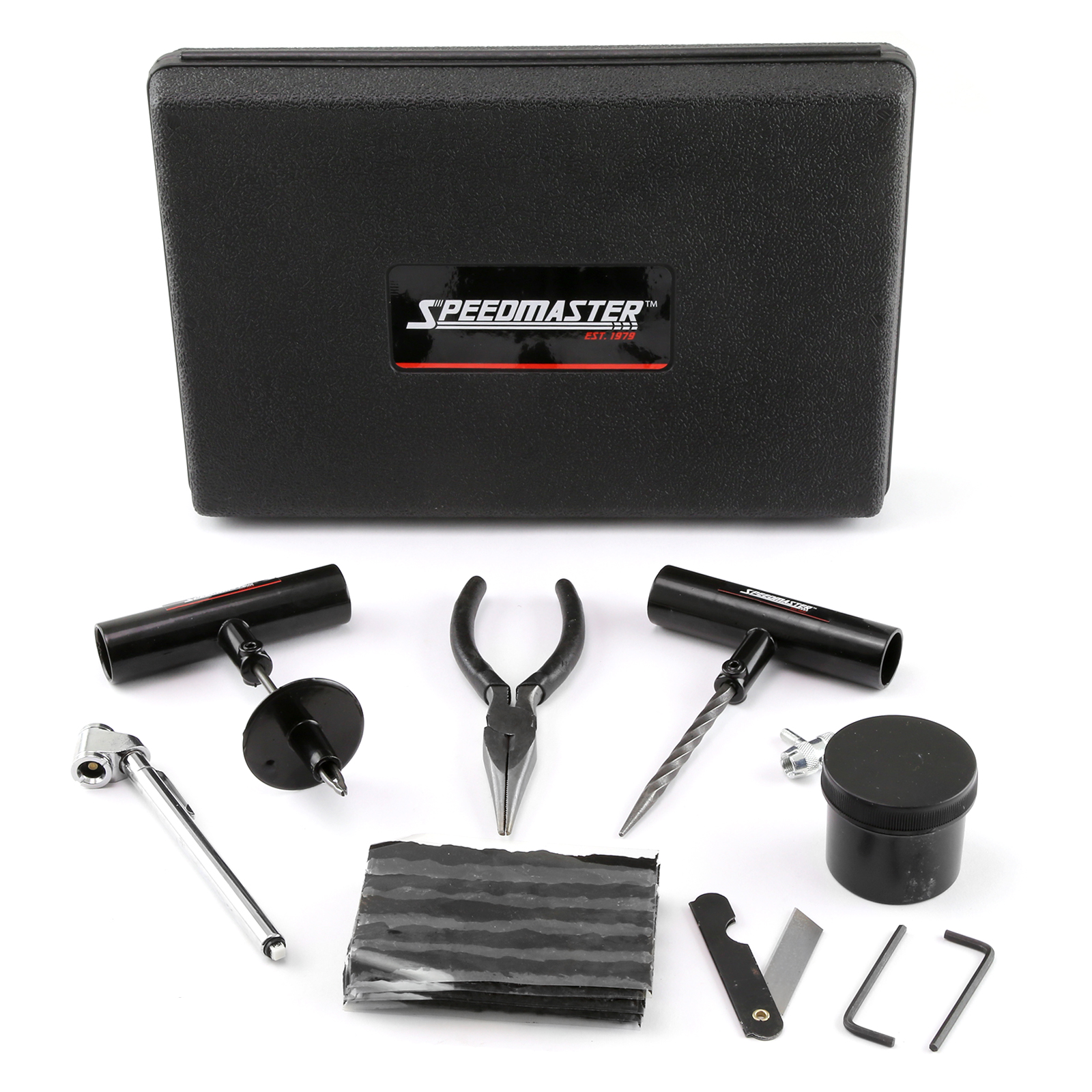 Speedmaster® PCE558.1004 30pc Tire Puncture Repair Kit Fix Motorcycle Car Truck - Hard Case