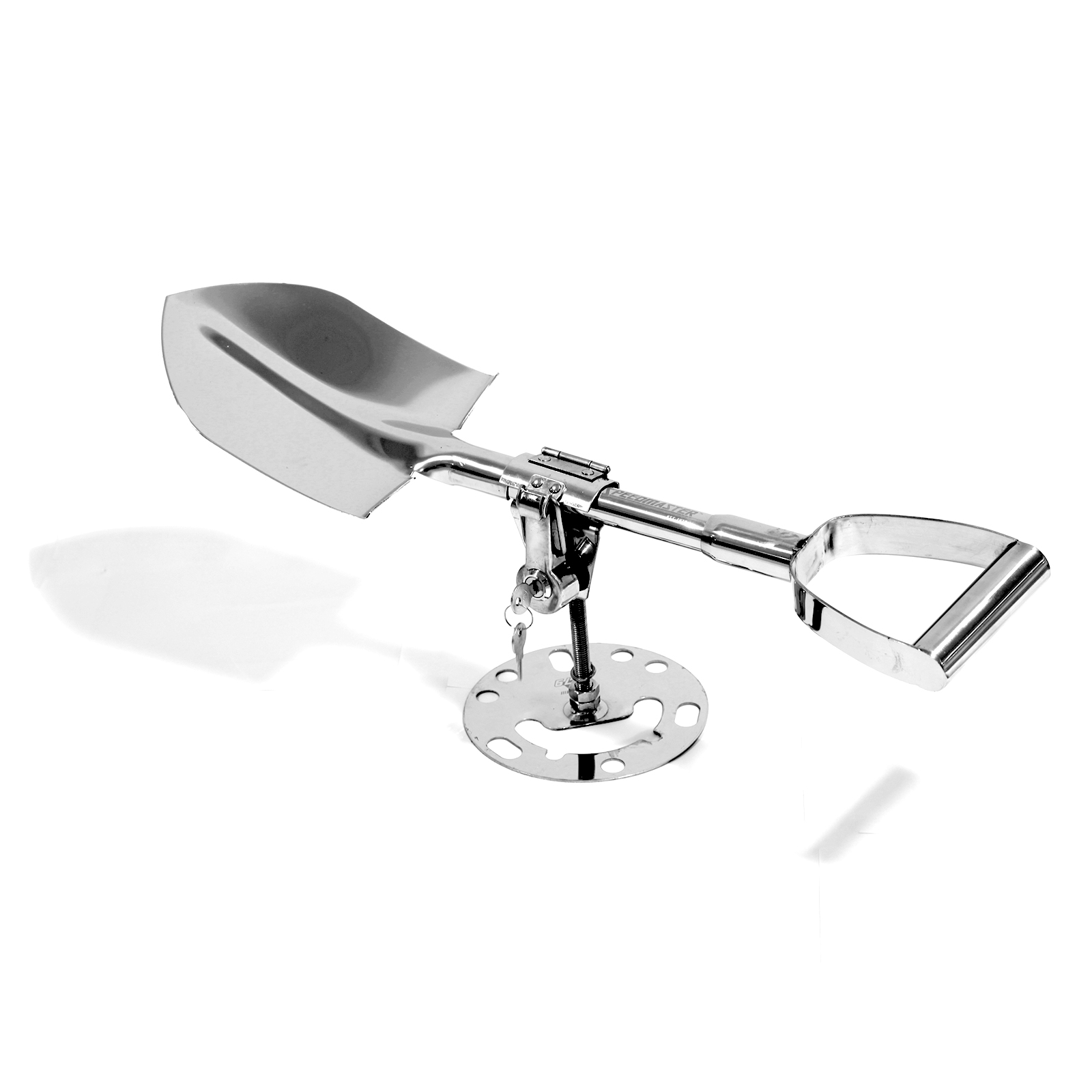 Speedmaster® PCE566.1005 4wd Stainless Steel Shovel + Lockable Holder for Spare Tyre