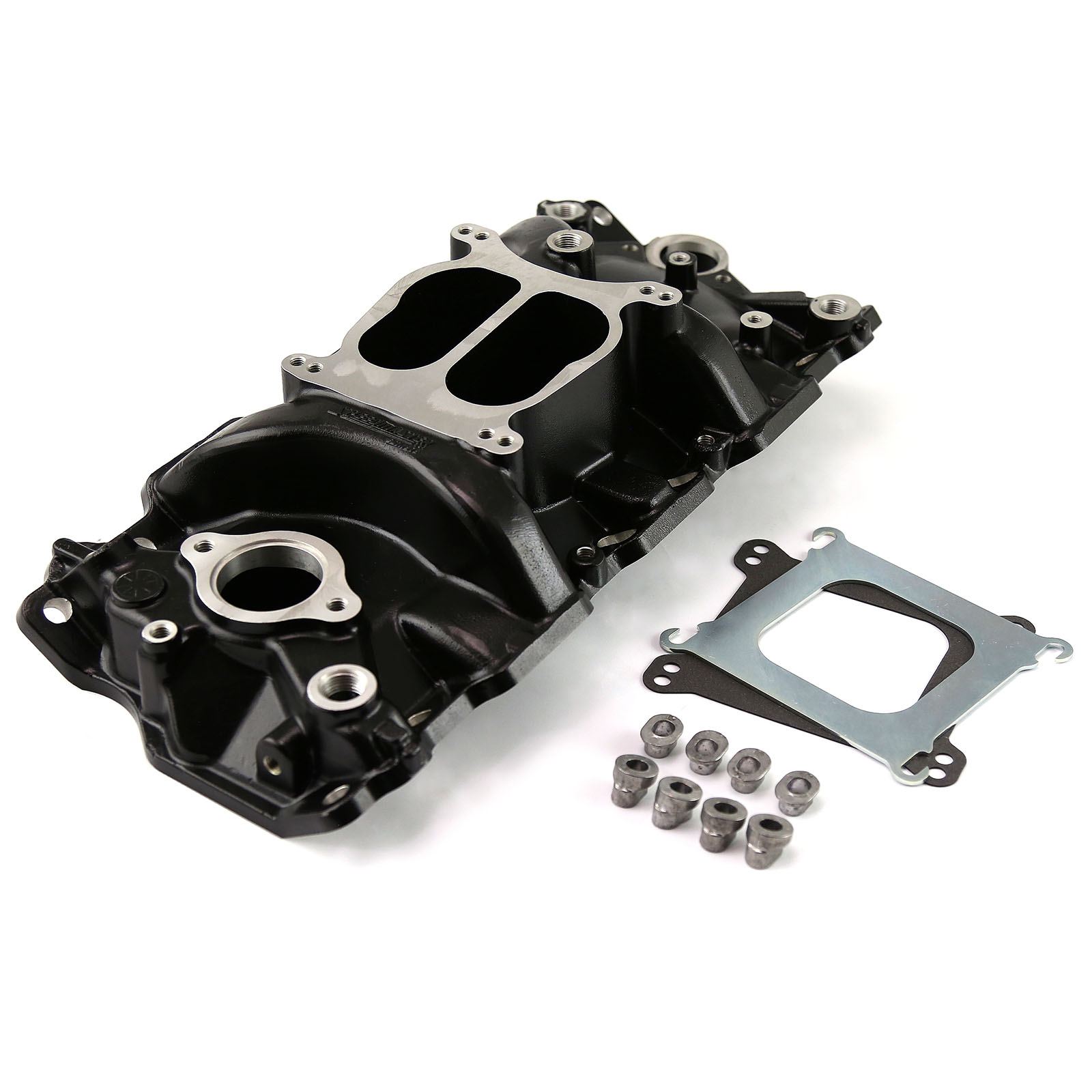 Speedmaster® 1-147-003 Chevy SBC 350 1957-95 (Non EGR) LowRise Aluminum Intake Manifold [Black]