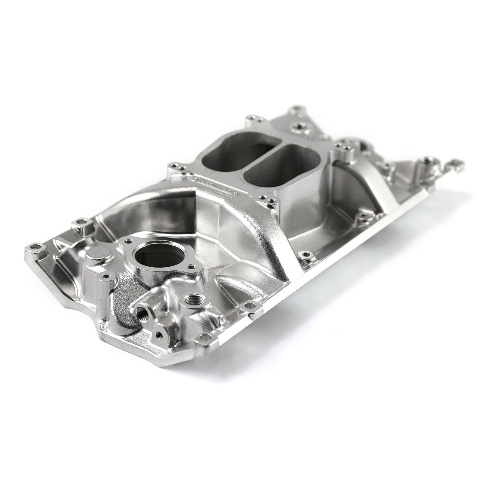 Chevy SBC 350 Vortec LowRise Aluminum Intake Manifold [Polished]