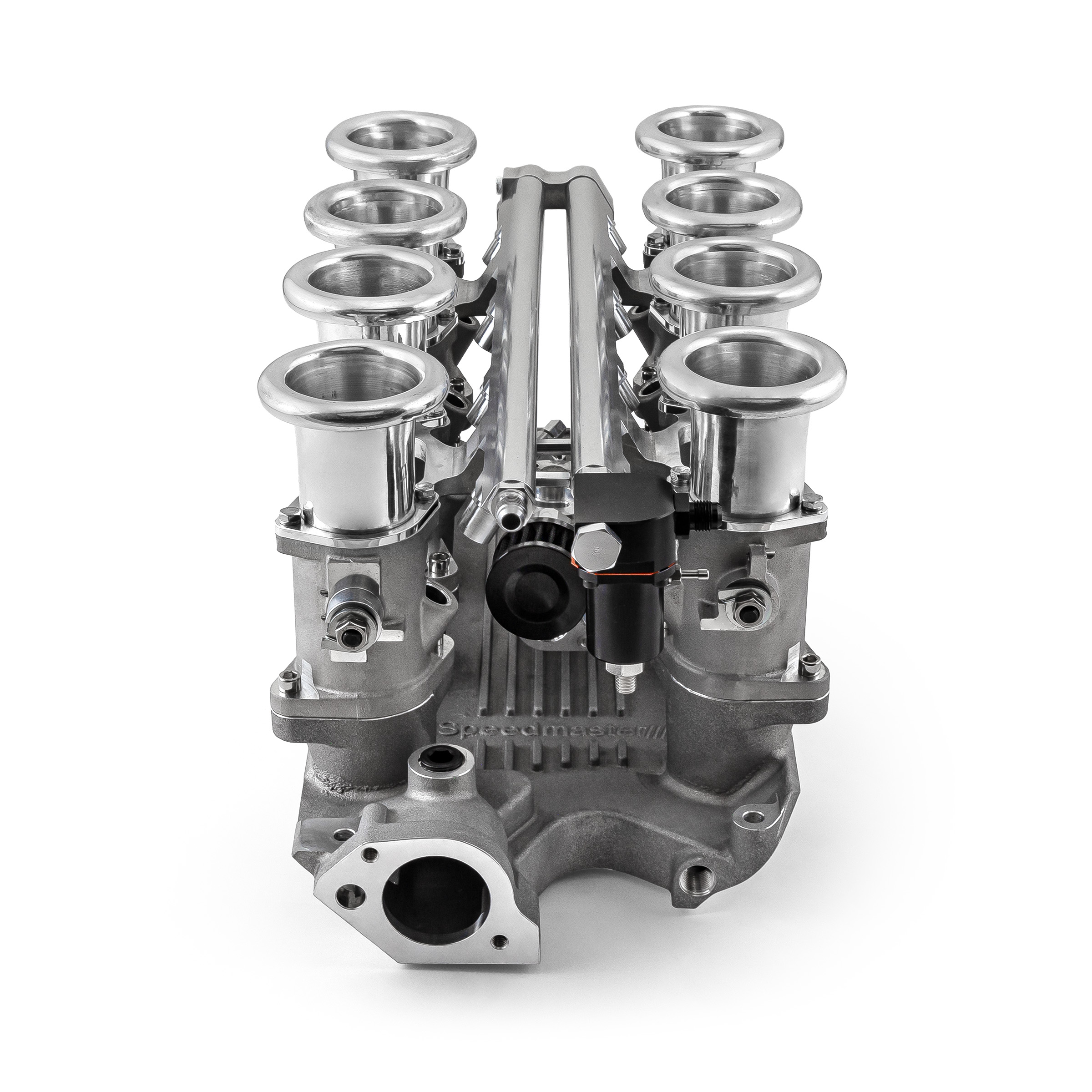 Speedmaster® 1-135-013-02 Ford SB 260 289 302W Downdraft + FiTech Ultra EFI Fuel Injection System [Satin]