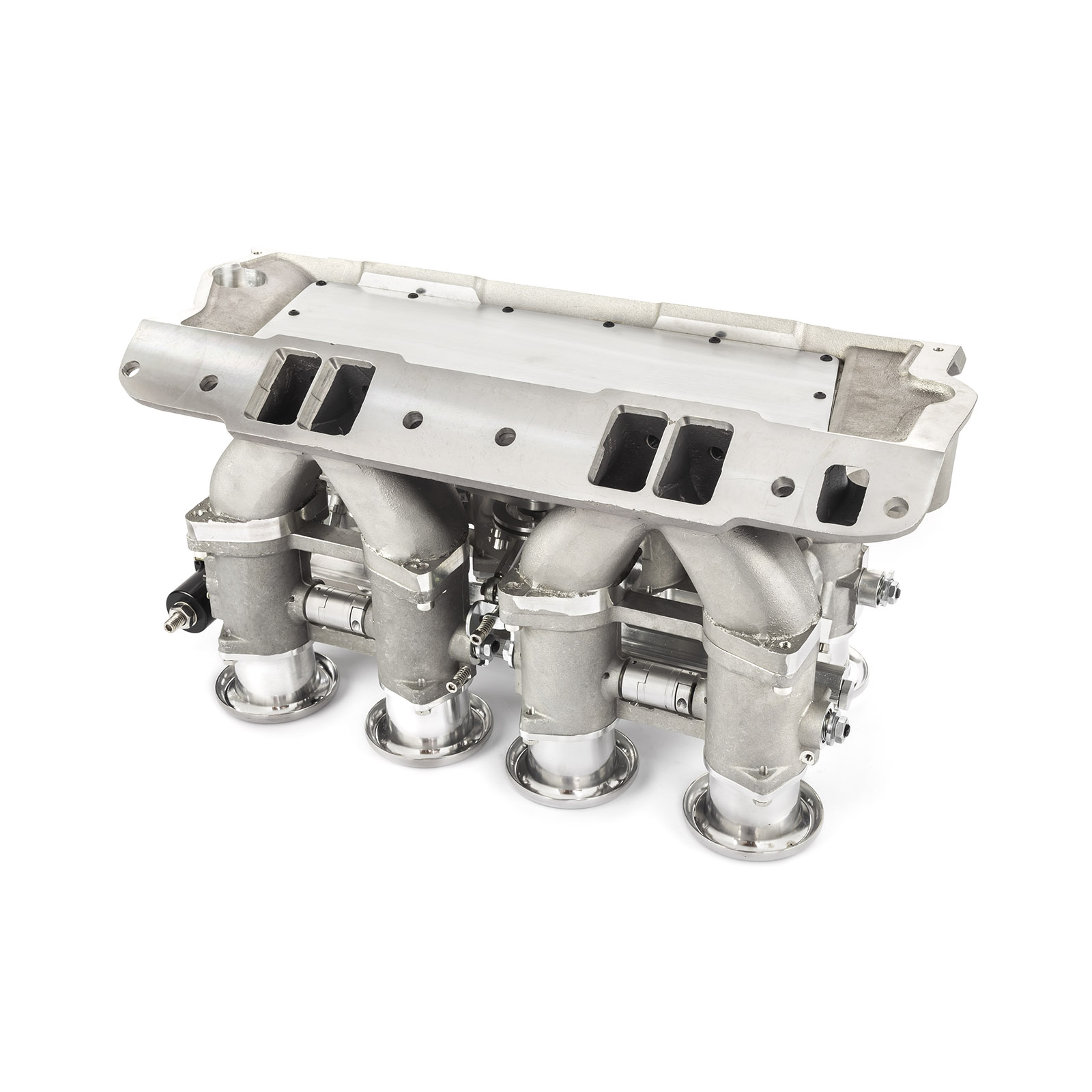 Speedmaster® 1-148-041 Chevy SBC 350 Downdraft EFI Stack Intake Manifold System Complete Satin