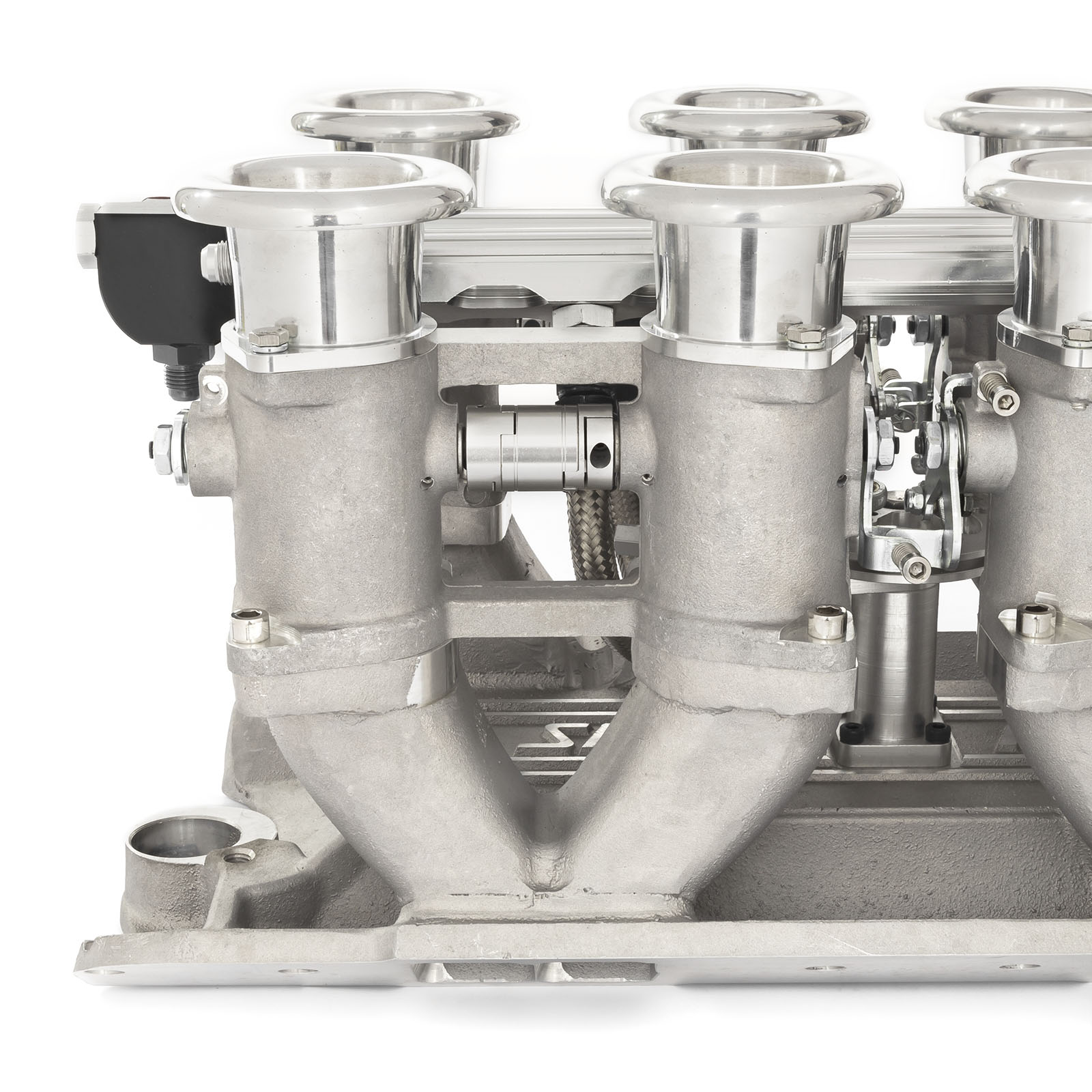 Speedmaster® 1-148-041 Chevy SBC 350 Downdraft EFI Stack Intake Manifold System Complete Satin