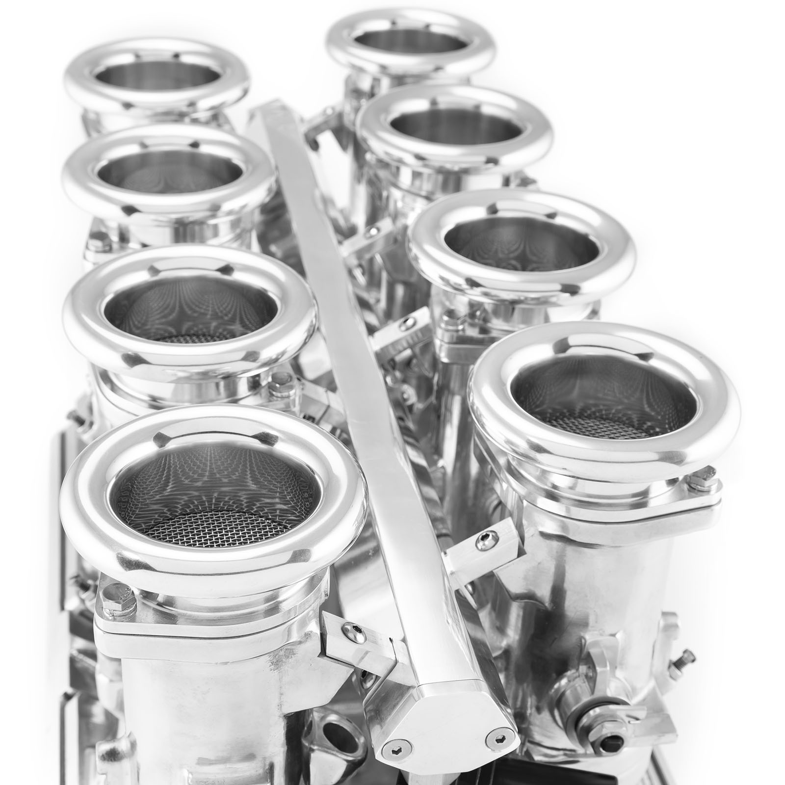 Speedmaster® 1-148-001 Chevy BBC 454 Downdraft 8 Stack EFI Intake Manifold System Complete Polished