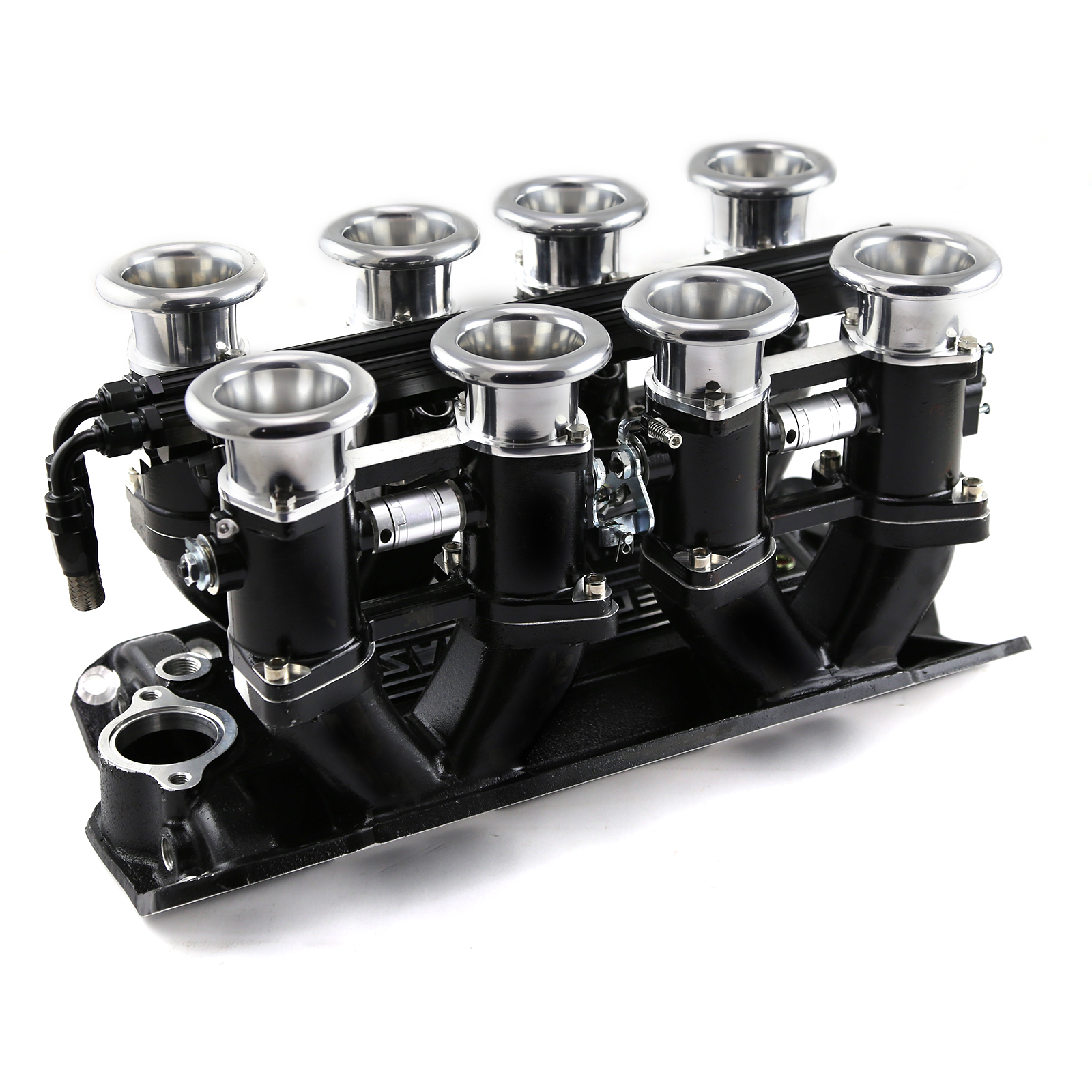 Speedmaster® 1-148-004 Chevy SBC 350 Downdraft EFI Stack Intake Manifold System Complete Black