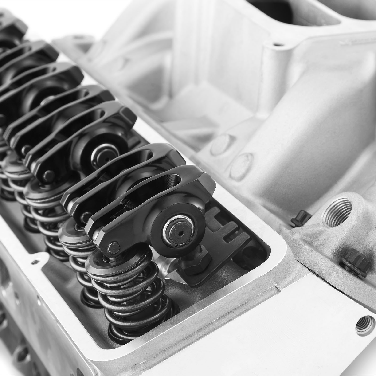 Speedmaster® 1-435-005 Chevy SBC 350 Straight Cylinder Head Top End Engine Combo Kit [Solid/Mechanical Flat Tappet]